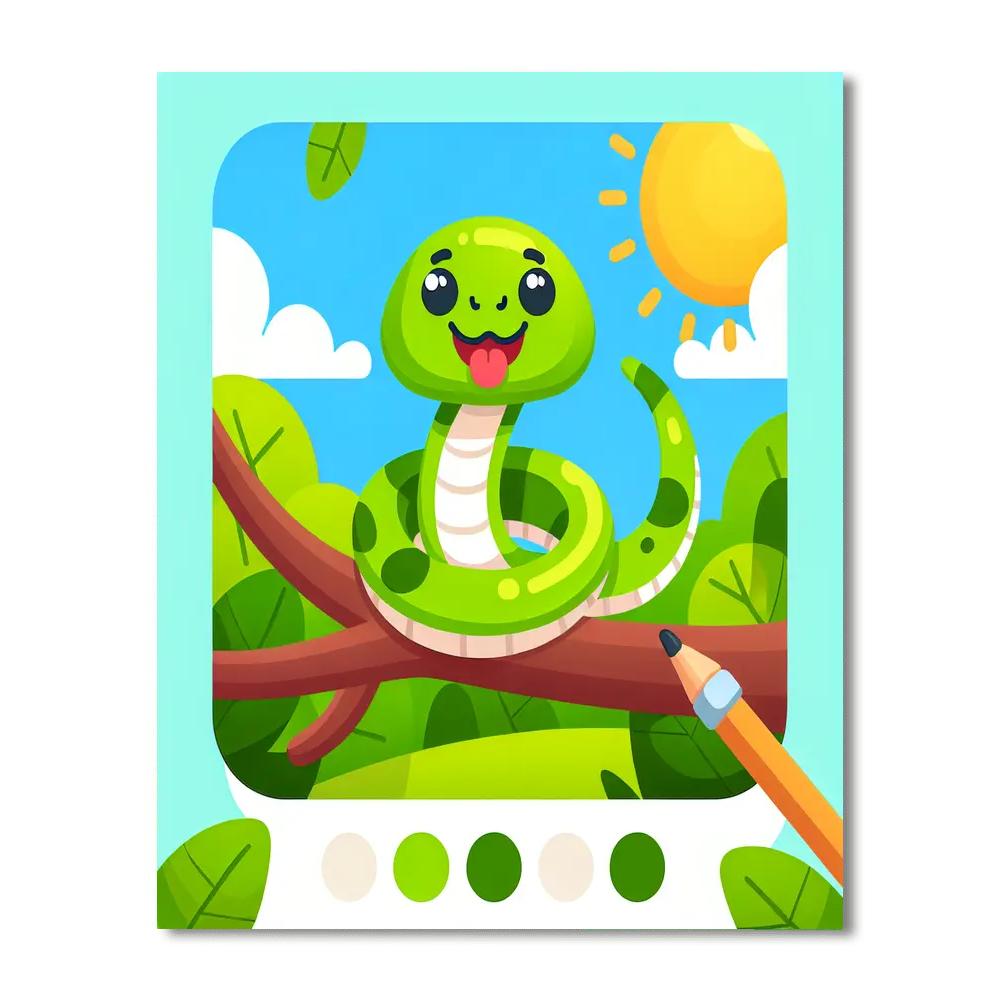 Silly Snake Painting By Numbers Kit