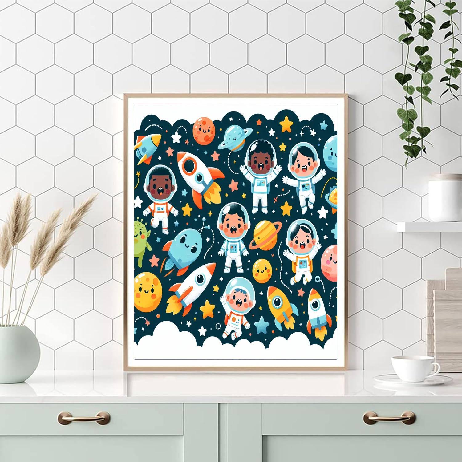 Happy Space Pals Paint By Color