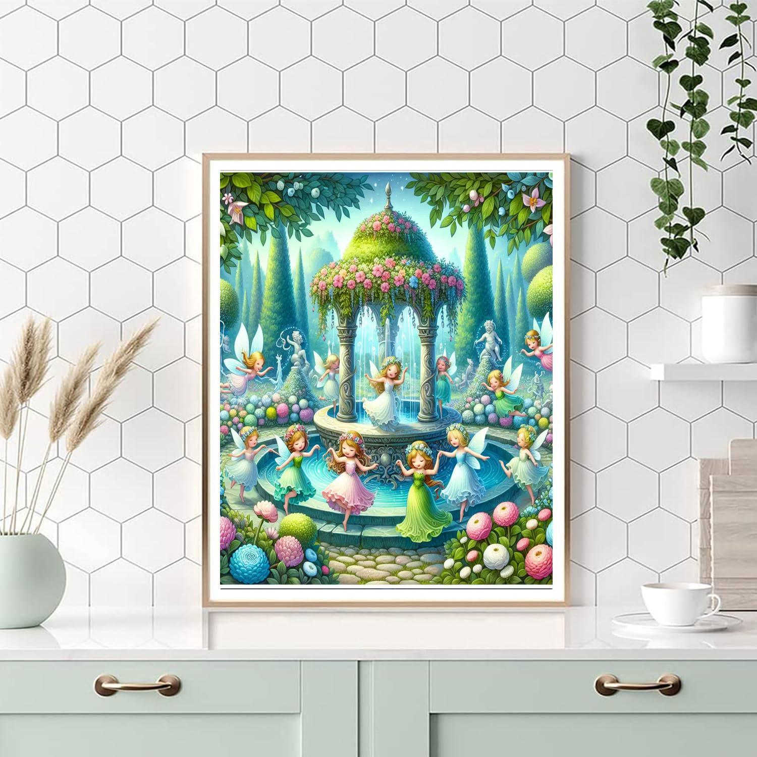 Fairy Fountain Frolic Numbered Painting Kits