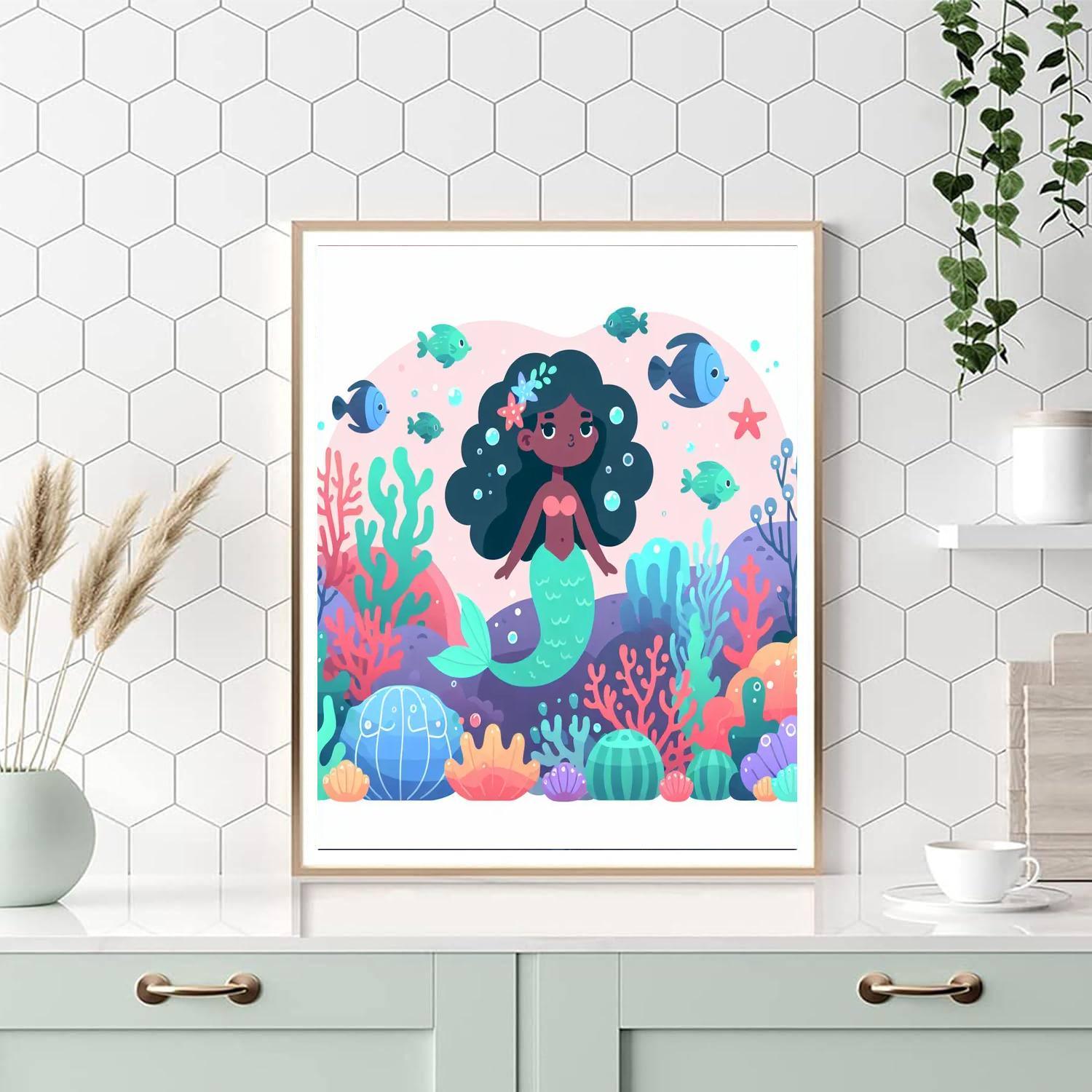 Ocean Mermaid Realm Paint By Numbers Art
