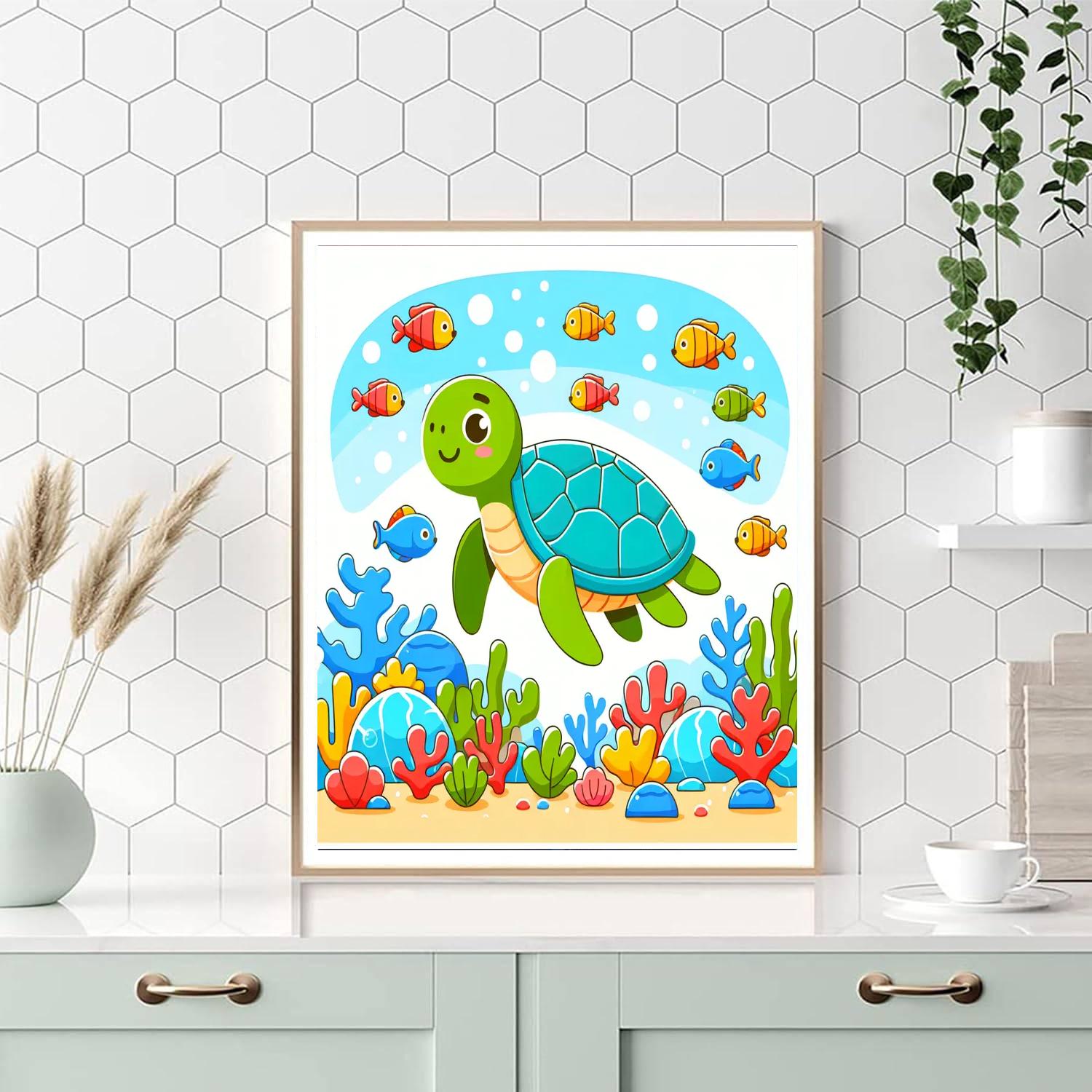 Sea Turtle Ocean Adventure Paint By Numbers Kits