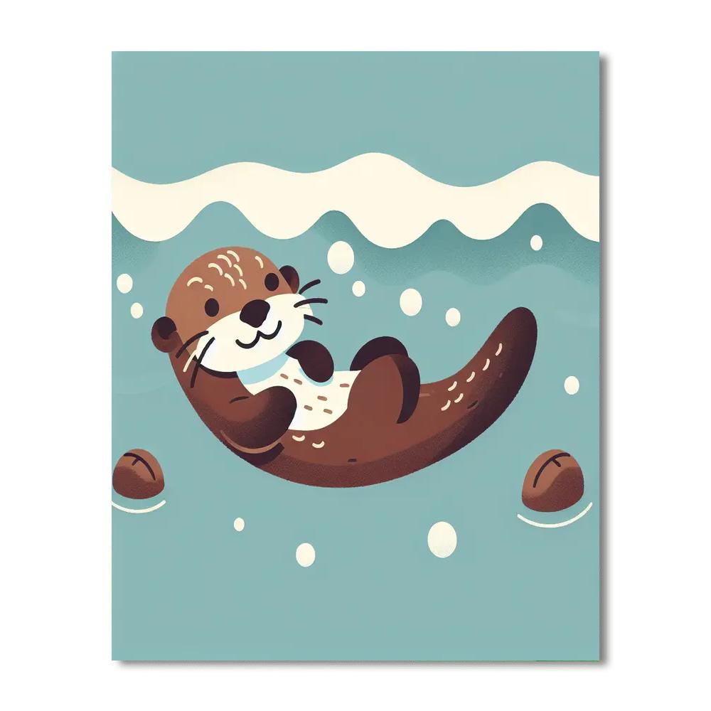 Serene Sea Otter Paint By Numbers Art