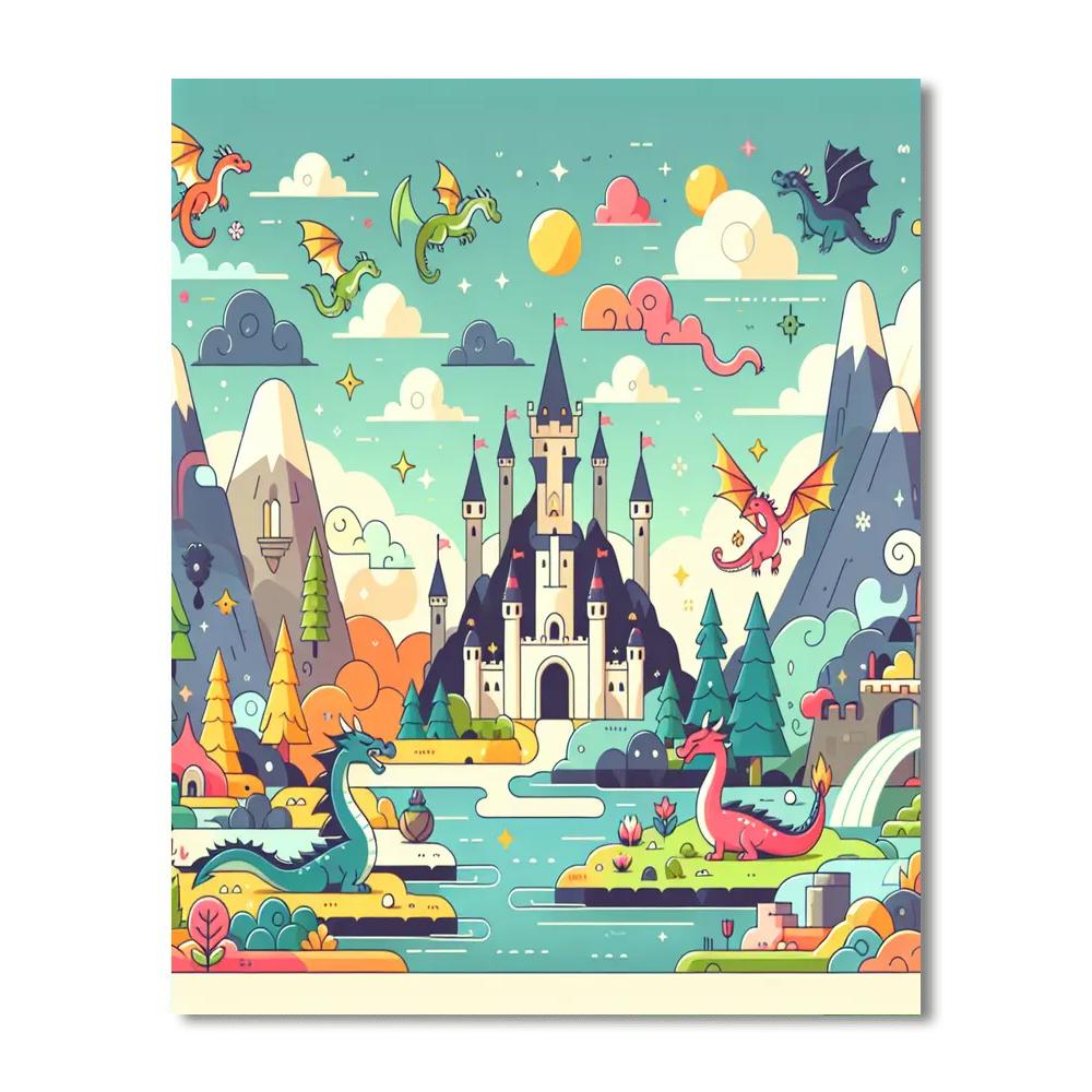 Imaginative Fantasy Realm Painting Number Kit