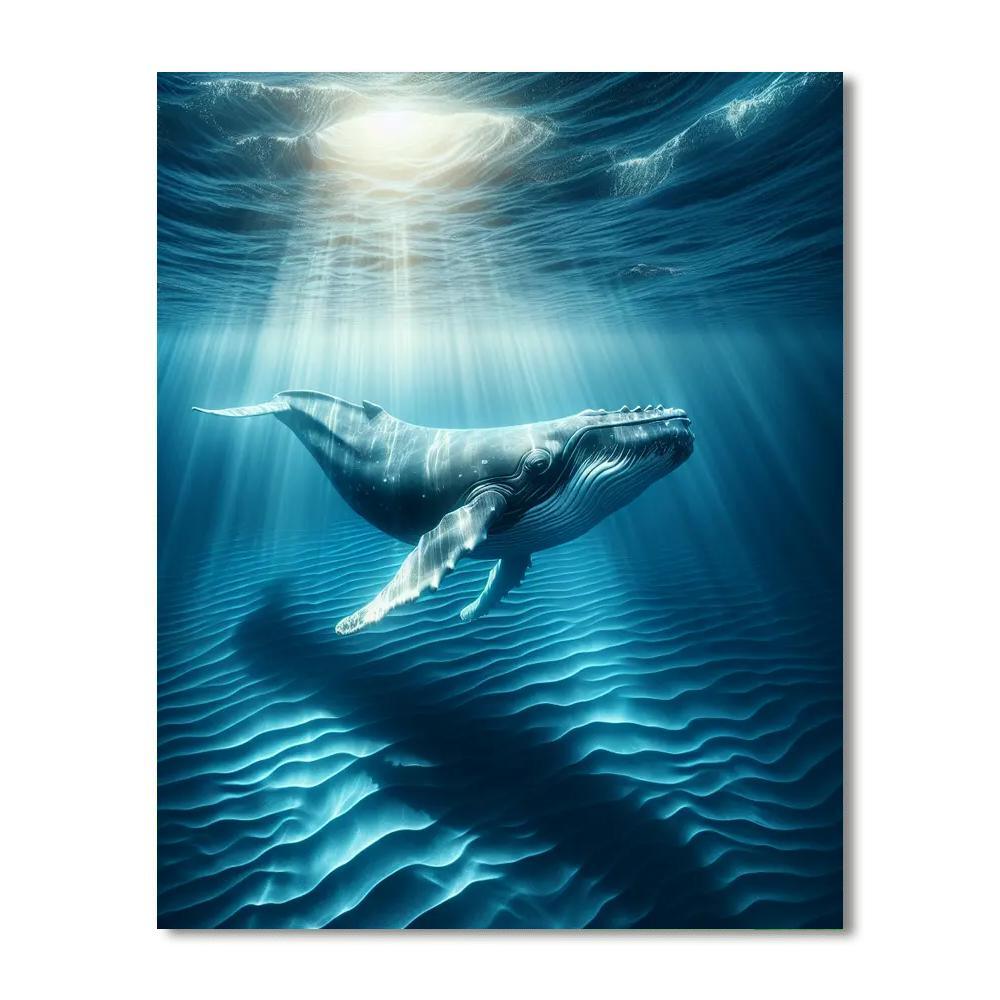 Whale's Deep Ocean Majesty Painting By Numbers Kit