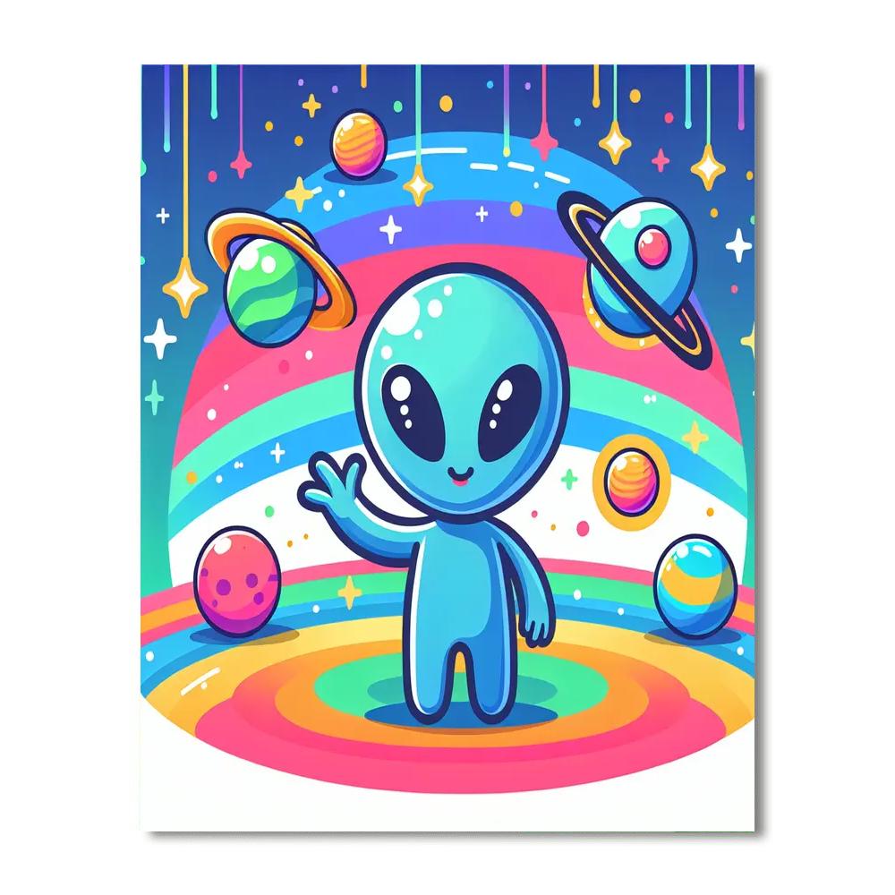 Galaxy Alien Friends Paint By Numbers Kits