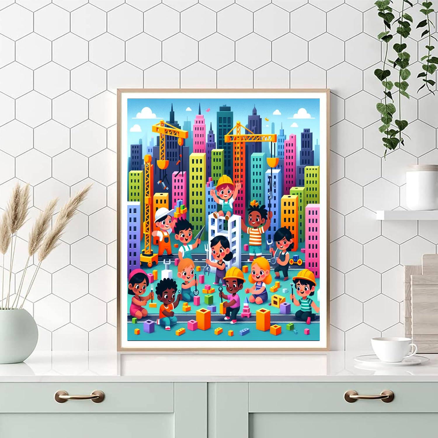 Urban Skyscraper Challenge Paint By Numbers