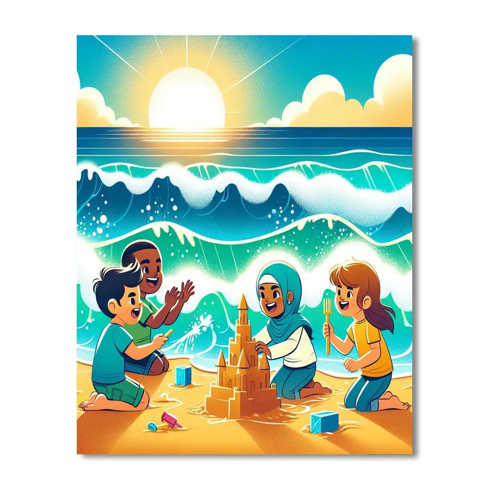 Seaside Vacation Fun Paint By Numbers Kits