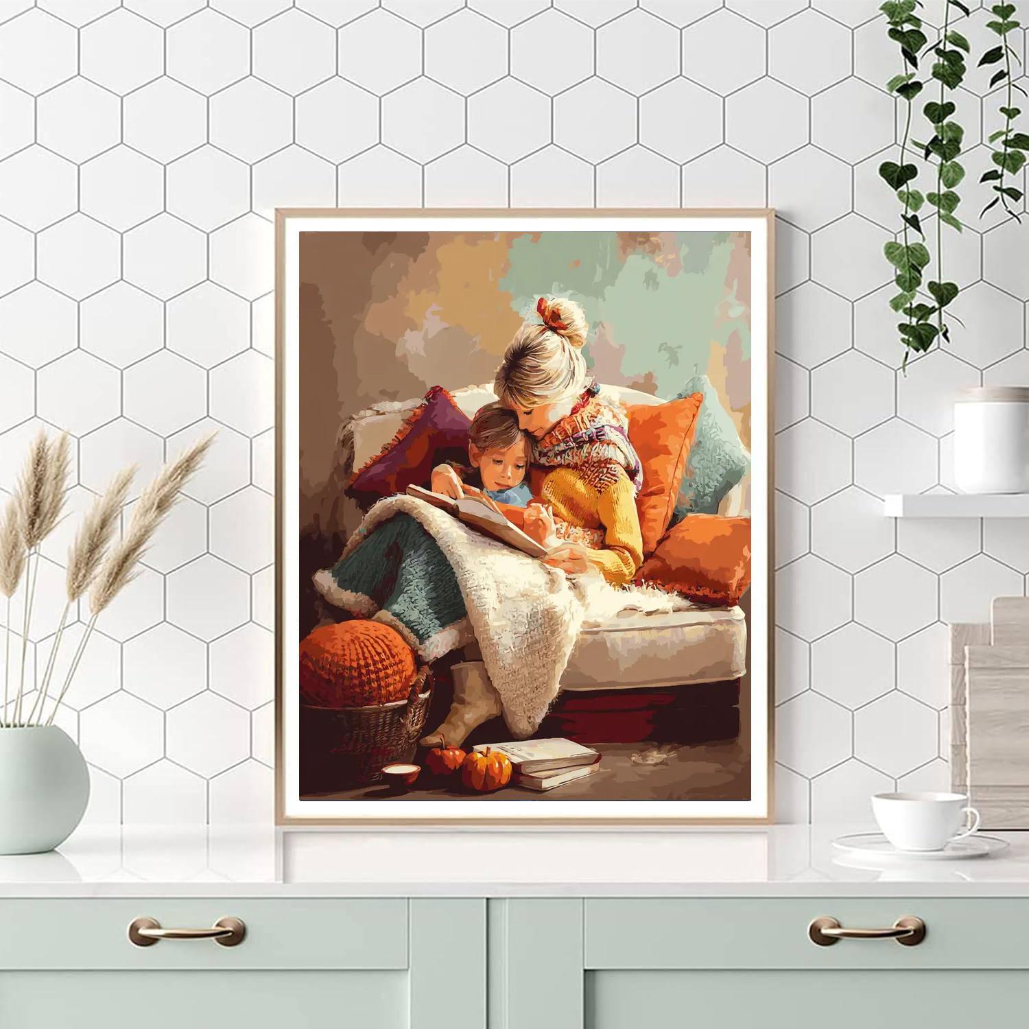 Cuddles On The Couch Paint By Numbers Art