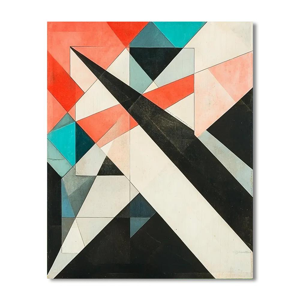 Kazimir Malevich Inspired Geometric Exploration  Paint By Color