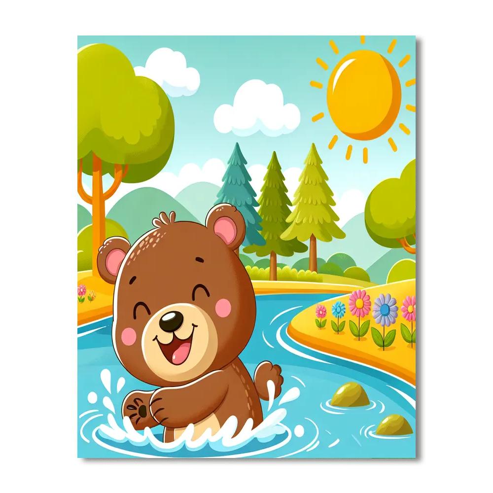 Bubbling Bear Numbered Painting Kits
