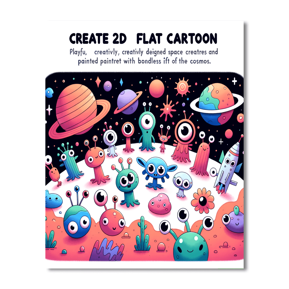 Silly Space Creatures DIY Paint By Numbers