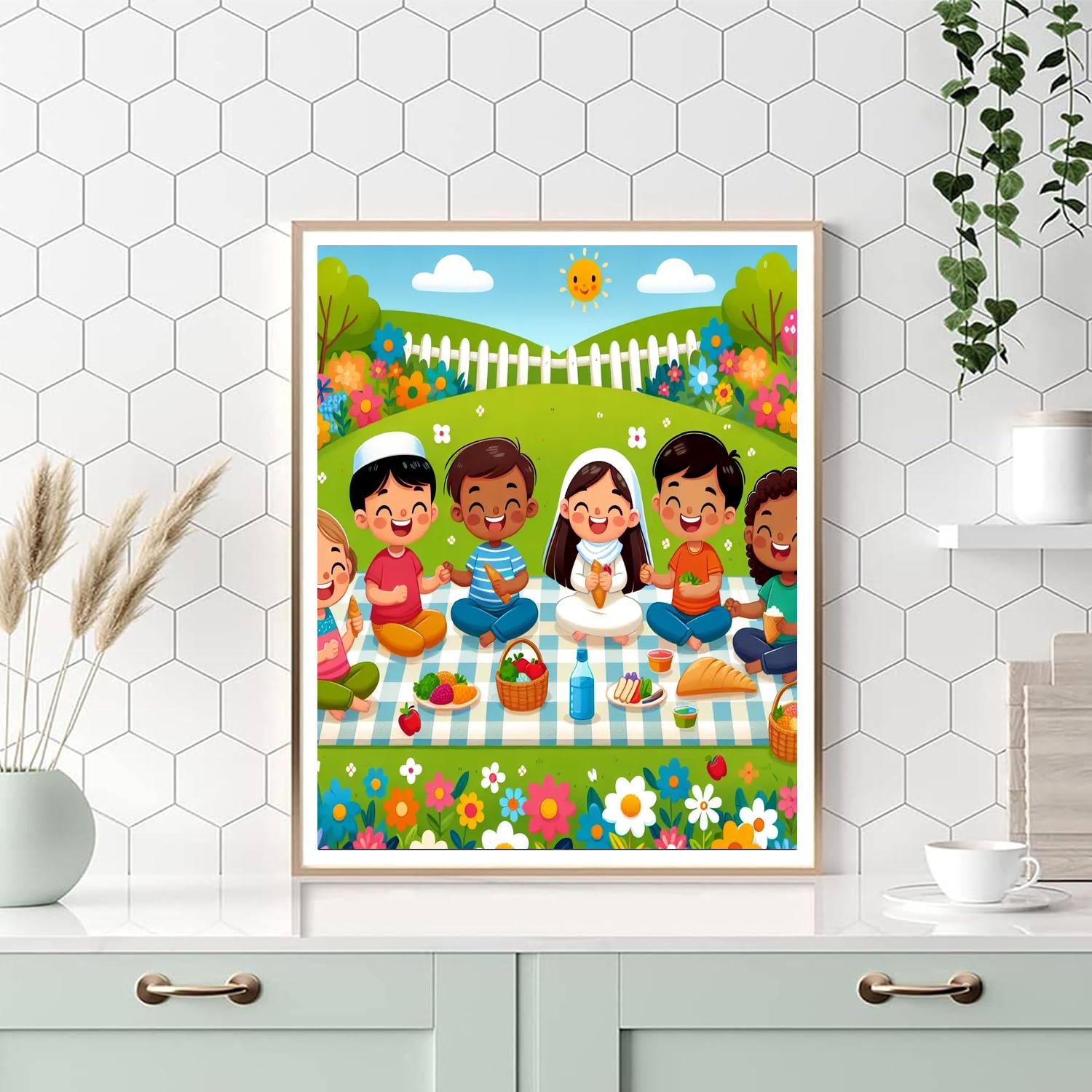Glorious Garden Picnic Painting By Numbers Kit