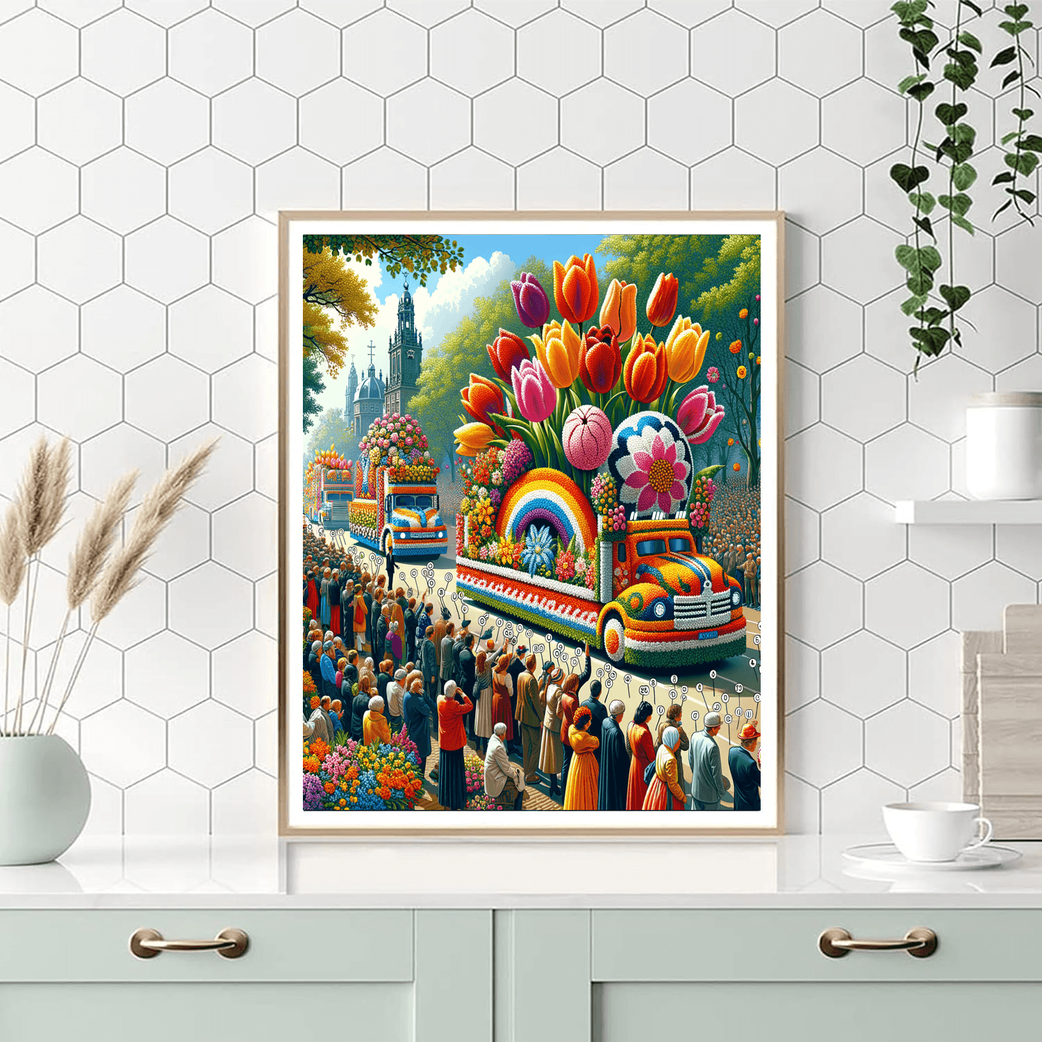 The Flower Parade In Holland Paint By Color