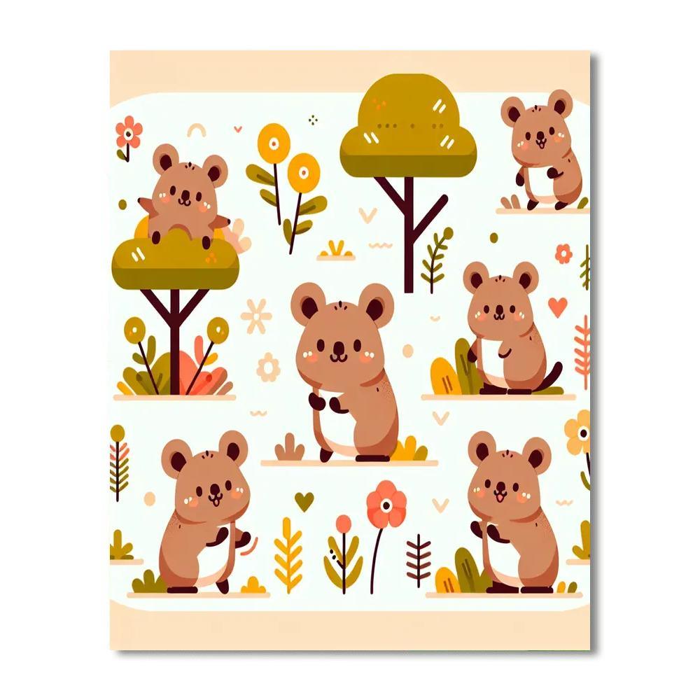 Quirky Quokkas Paint By Numbers Art