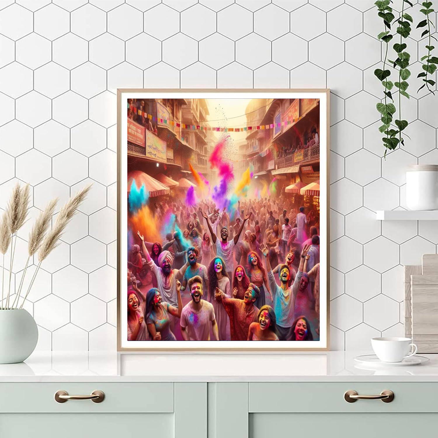 The Festival Of Colors - Holi - India Paint By Number