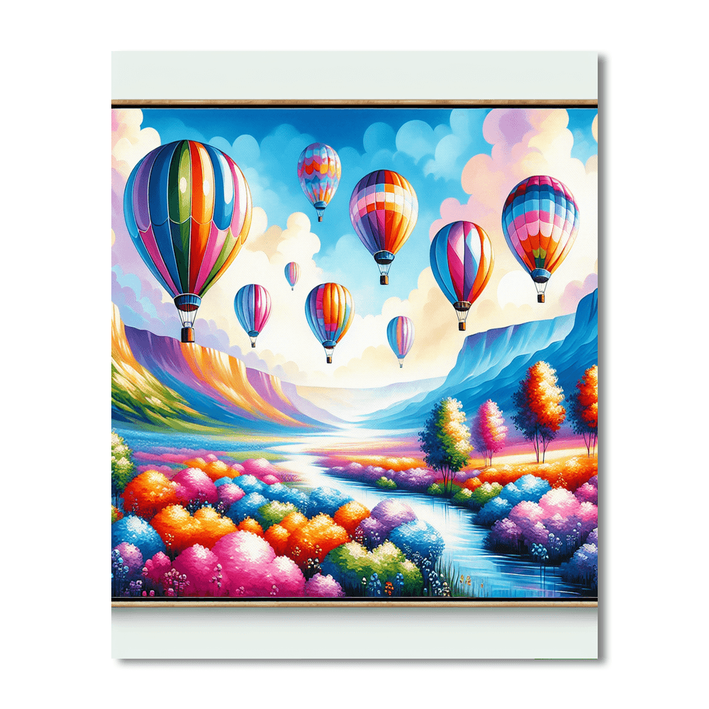Whimsical Balloon Ride Painting By Numbers Kit
