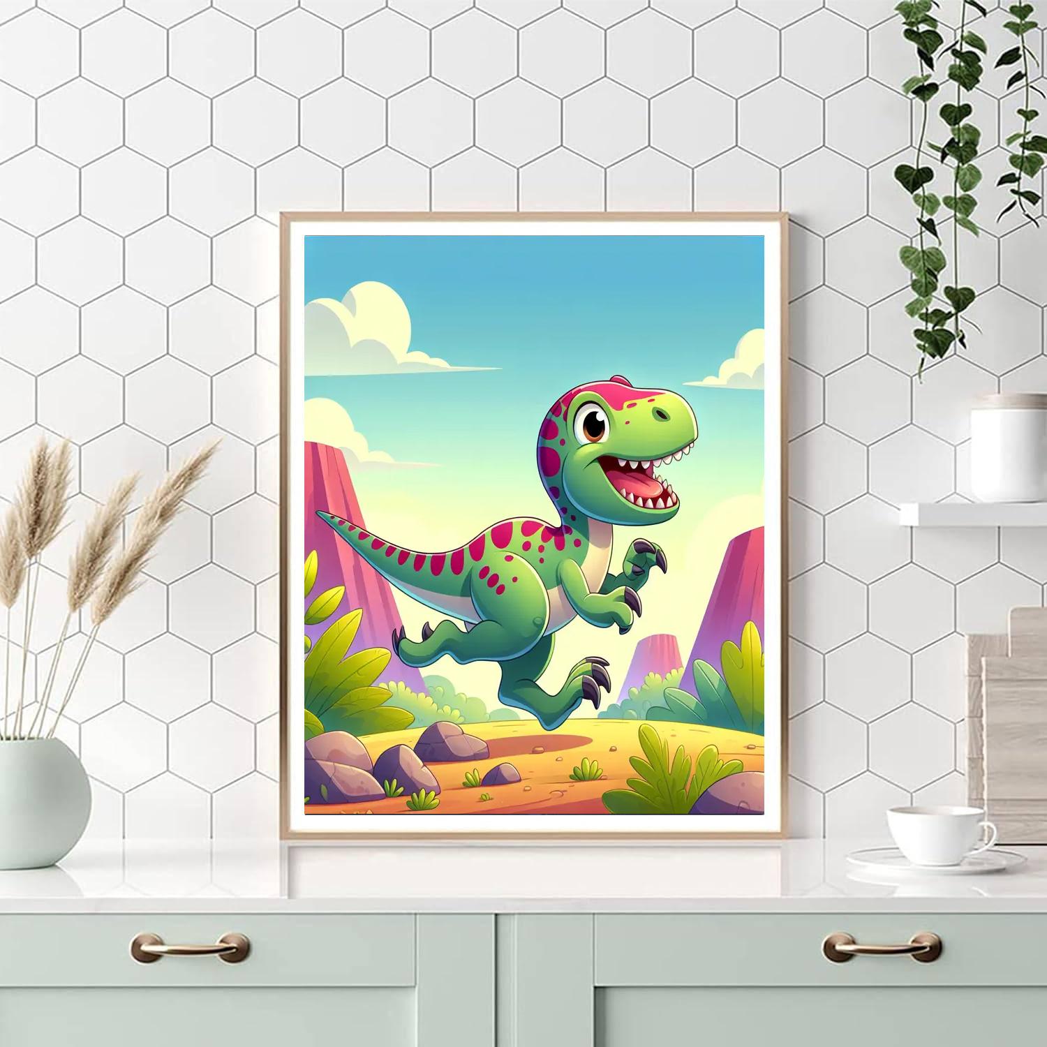 Excited Raptor Numbered Painting Kits