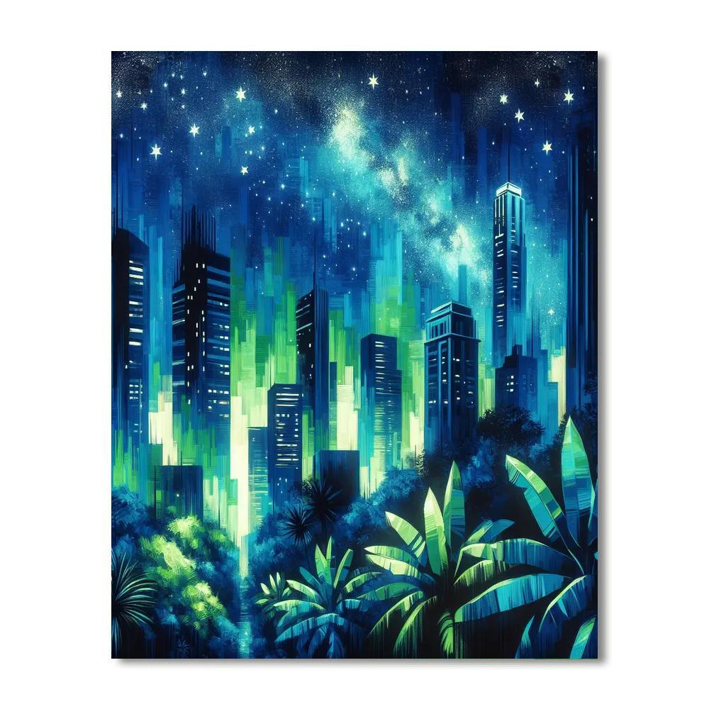 Starry Urban Jungle Painting By Numbers Kit
