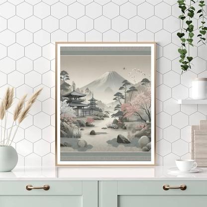 Japan's Tranquil Elegance Number Painting
