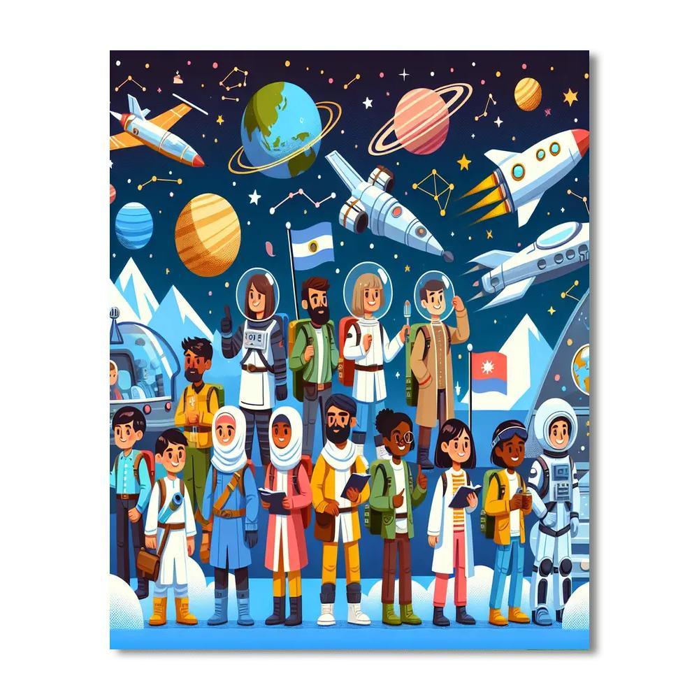Galaxy Explorer's Adventure Painting Number Kit