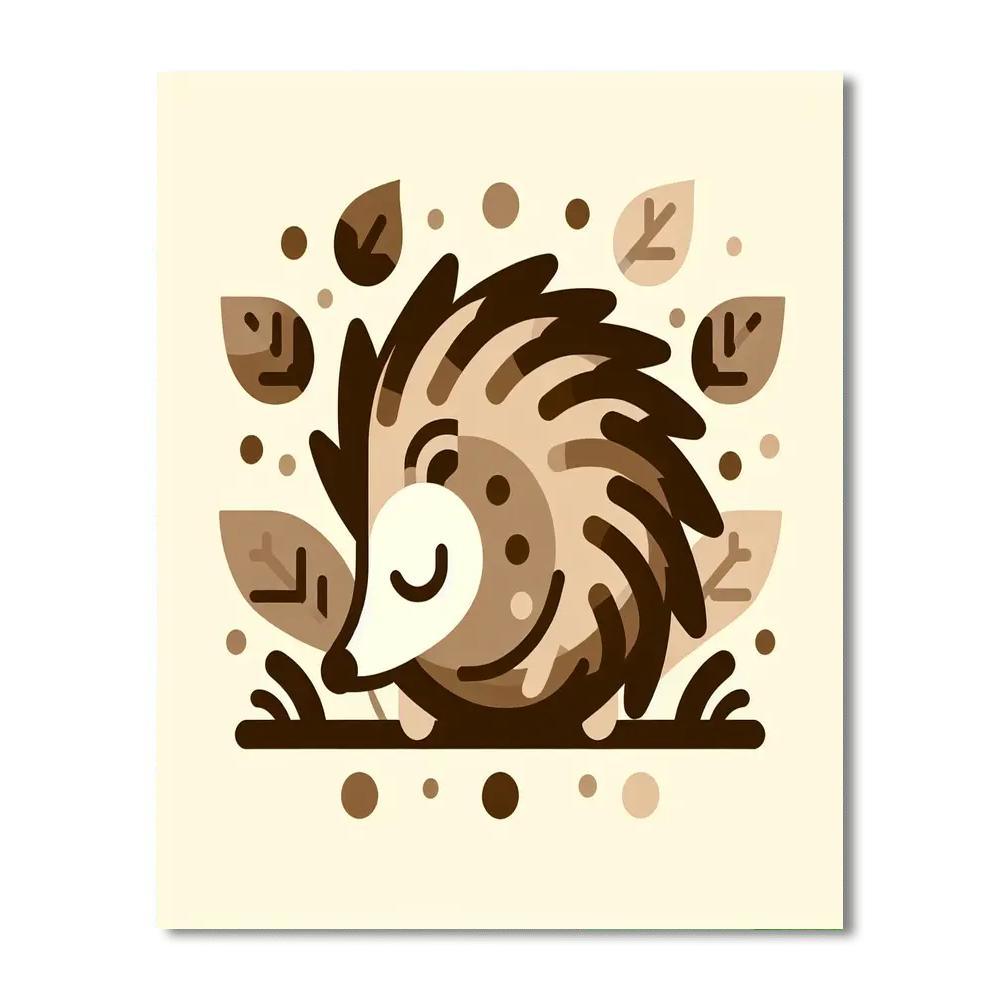 Harmonious Hedgehog Hideaway Number Painting