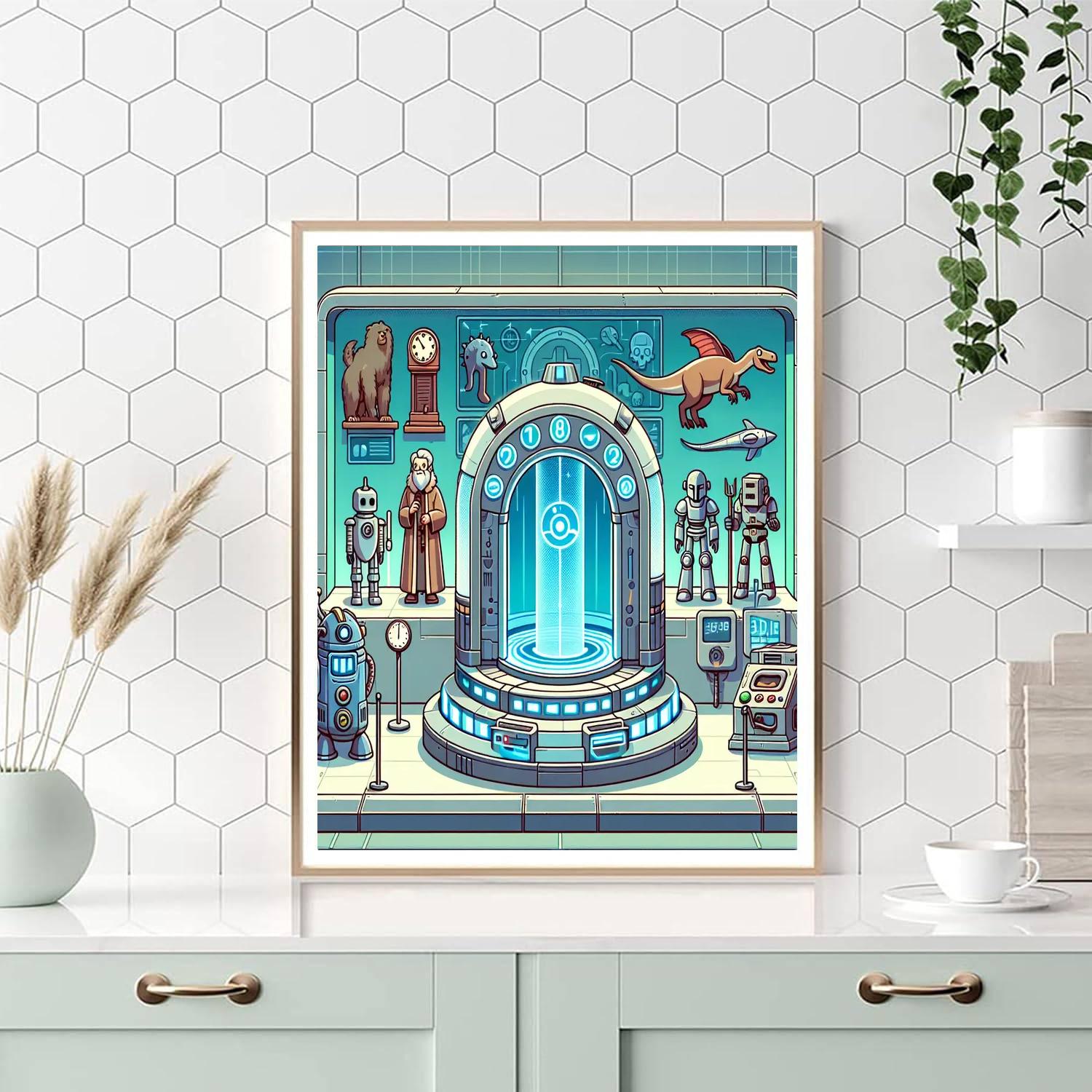 Time Travel Exploration Painting Number Kit