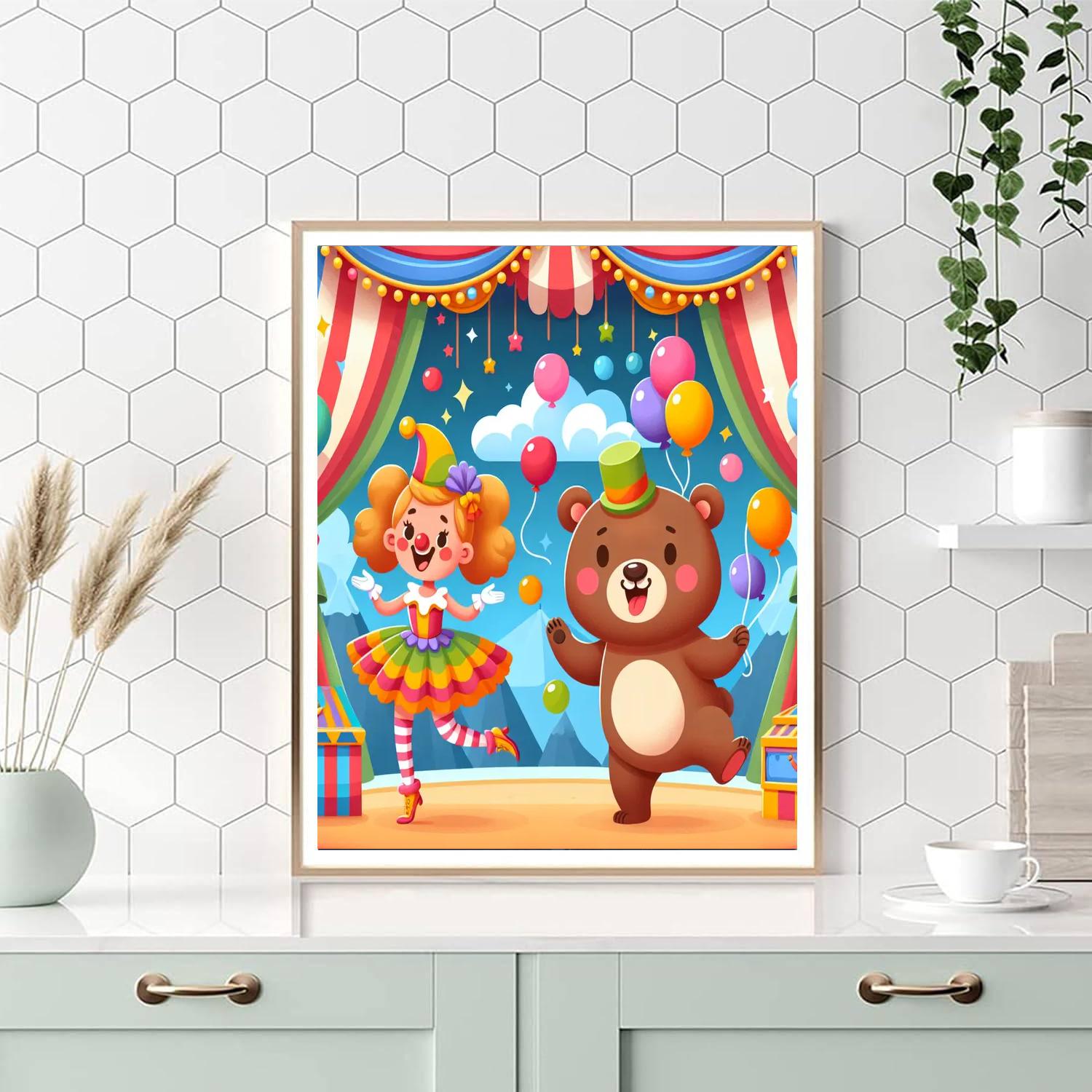 Cute Circus Fun Paint By Number