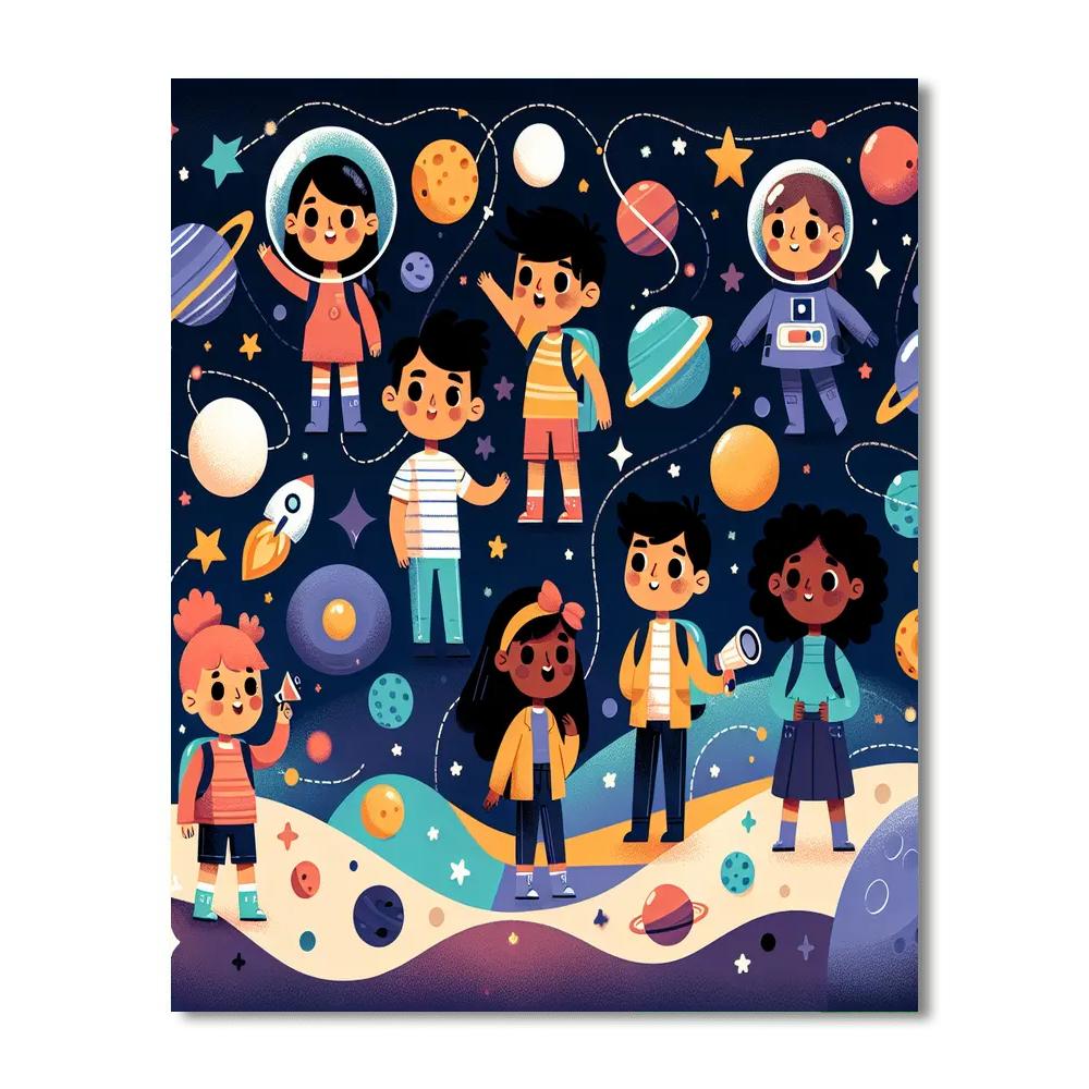 Space Explorer's Playground Paint By Color