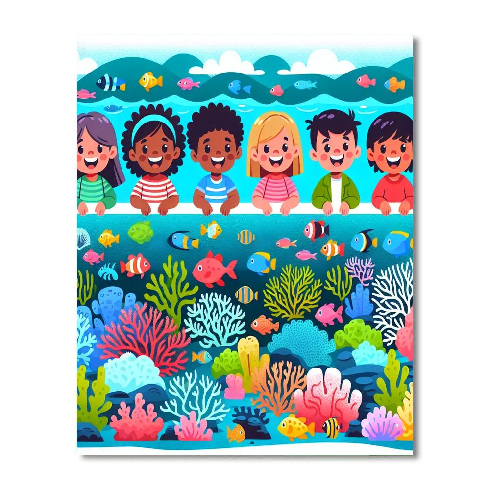 Coral Reef Journey Number Painting