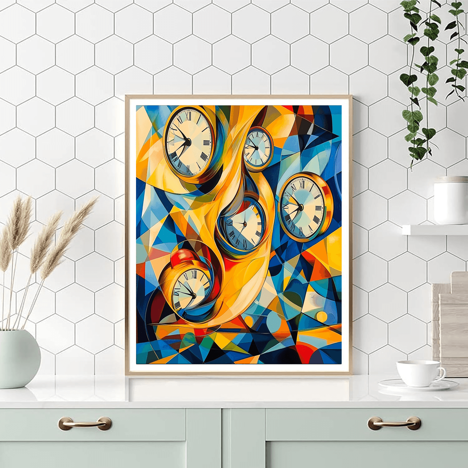 Salvador Dali Inspired Time's Reflection  Paint By Numbers Art