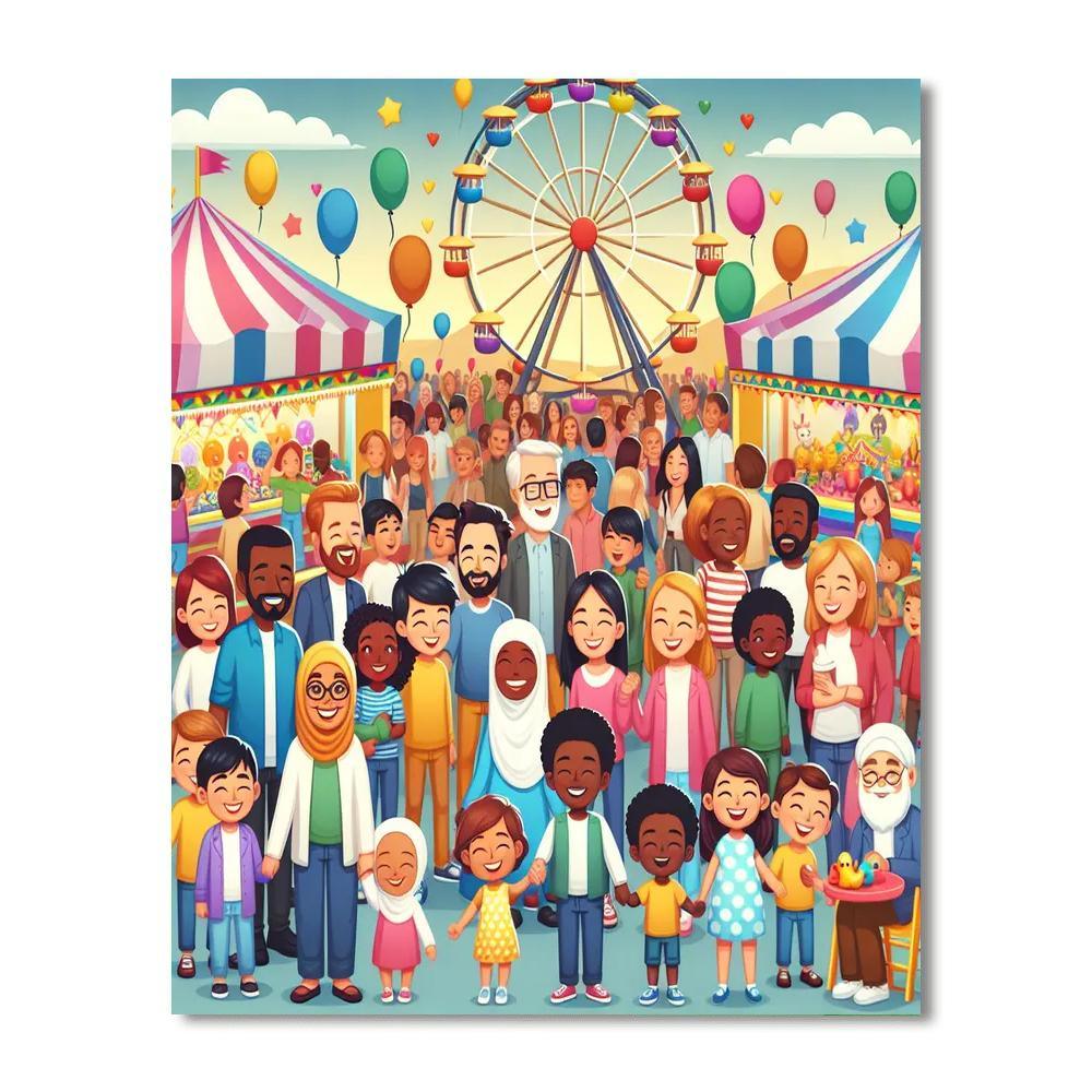 Festive Fun Fair Paint By Number