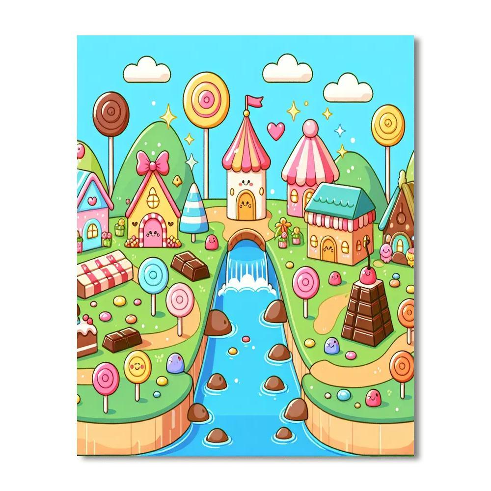 Magical Adventure In Candy Land Paint By Number
