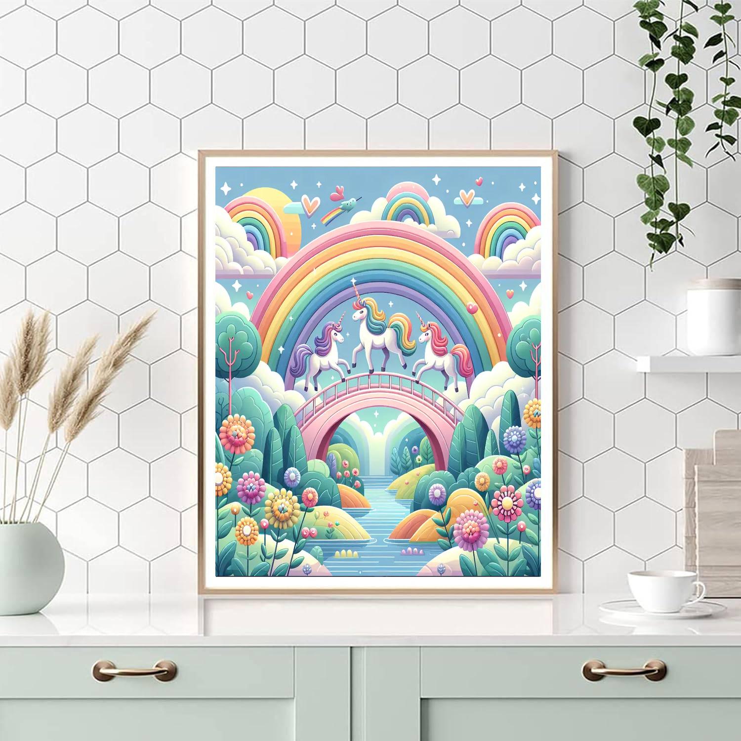 Rainbow Bridge Fantasy Paint By Numbers Art