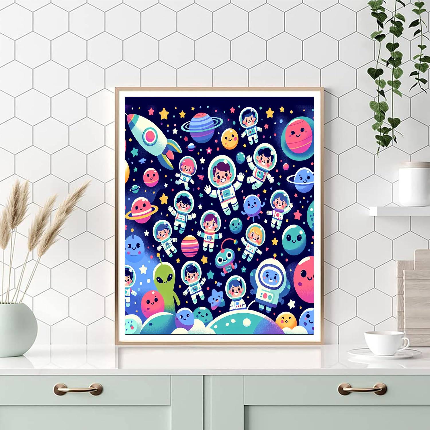 Happy Space Mission Paint By Numbers