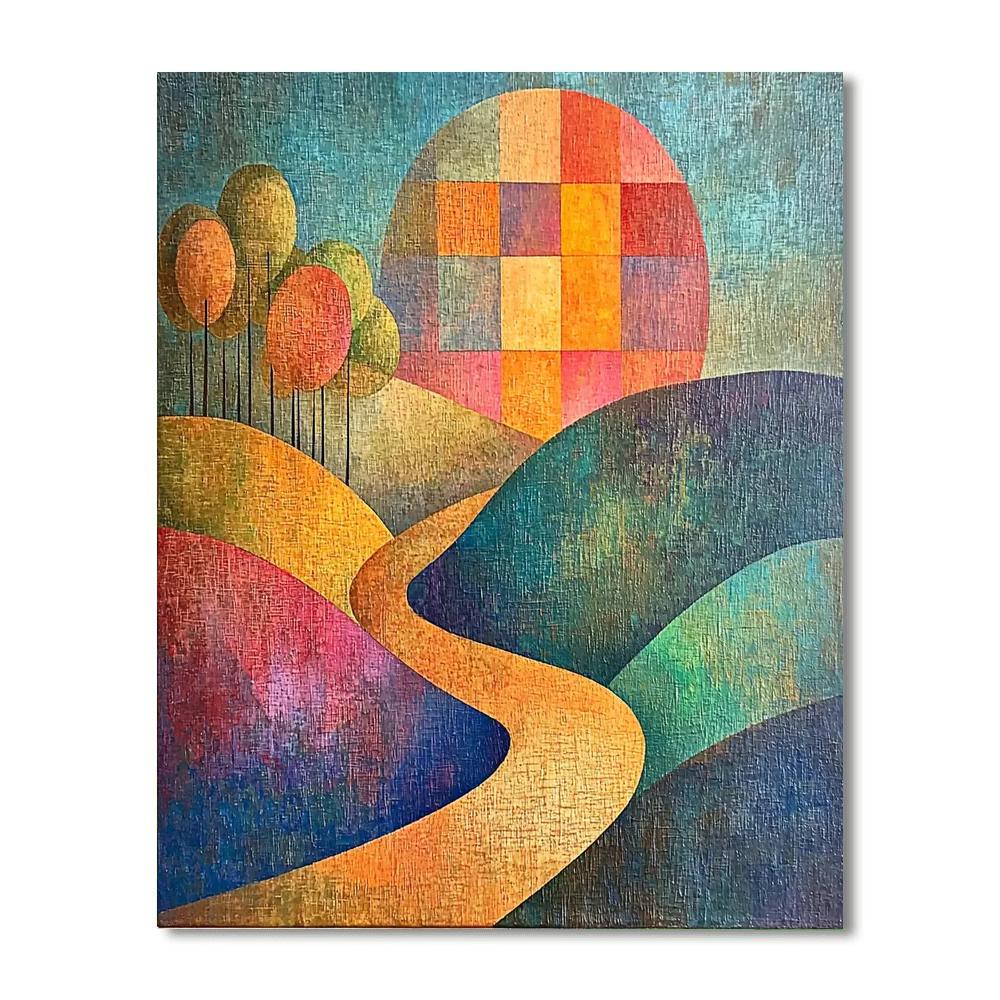 Paul Klee Inspired Rhythms Of Serenity  Numbered Painting Kits