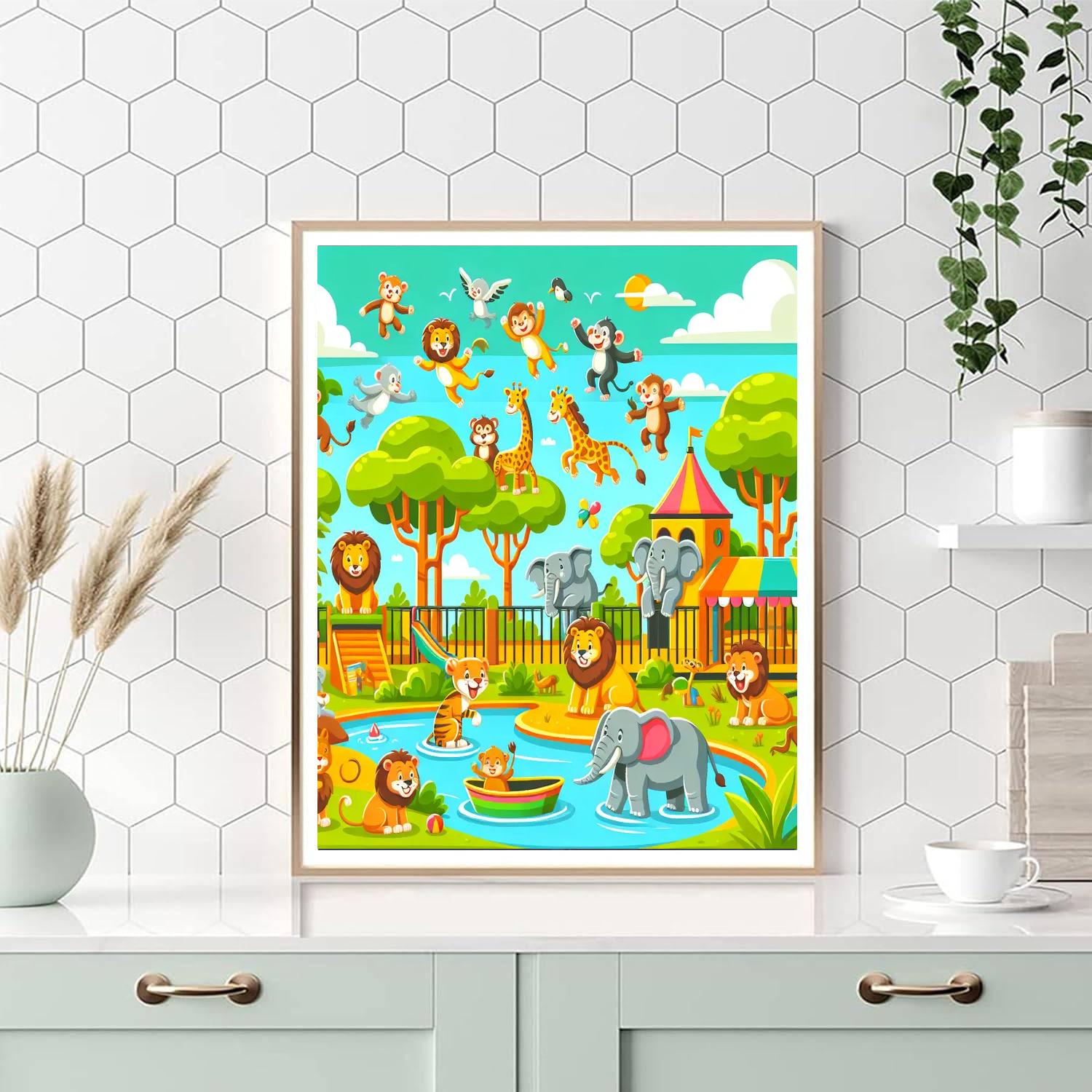 Lively Zoo Adventure DIY Paint By Numbers