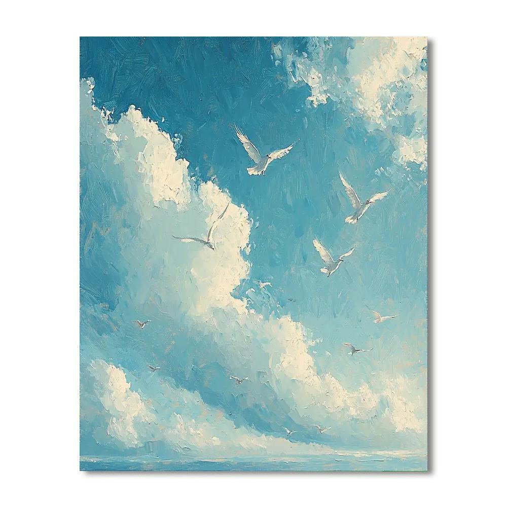 Leonardo Da Vinci Inspired The Silent Flight  Paint By Numbers Art