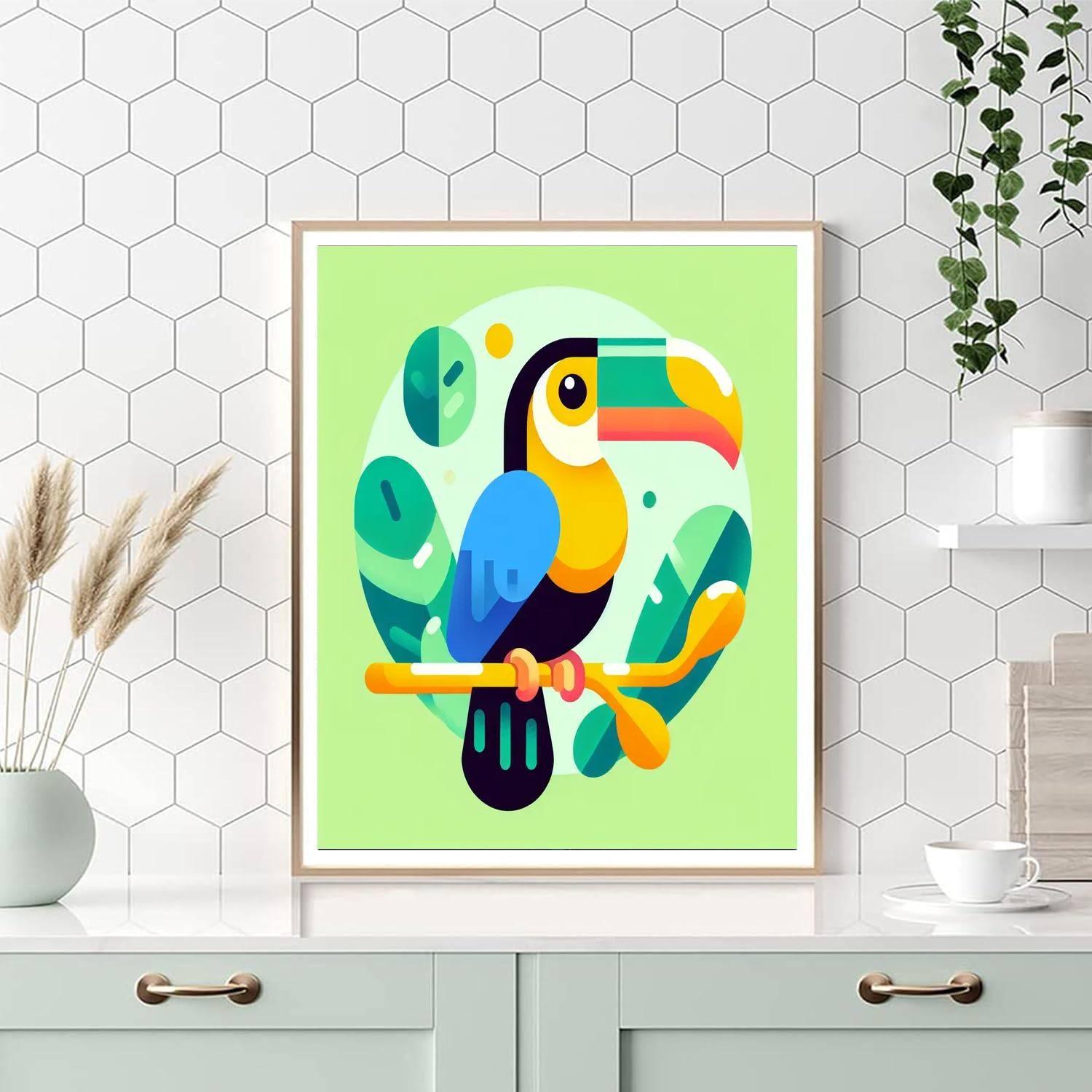 Tropical Toucan Treasure Number Painting