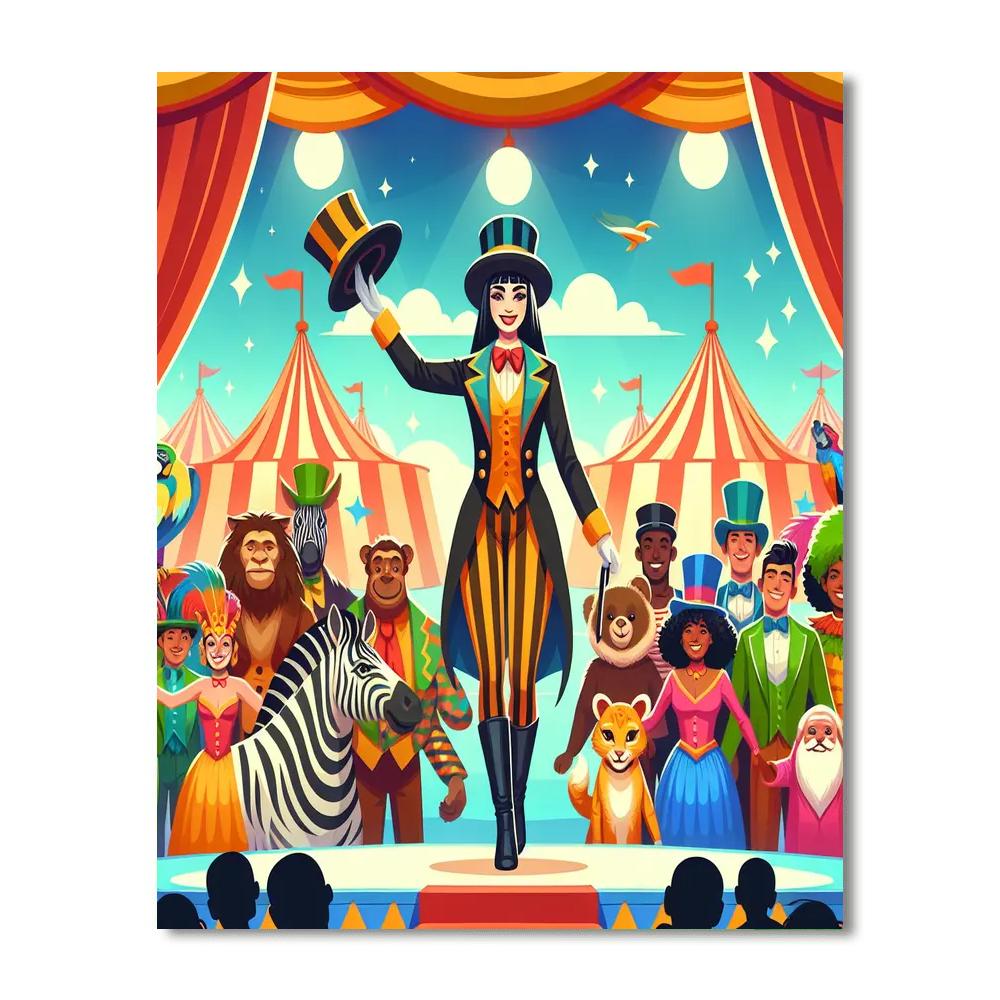 Magic Circus Performance DIY Paint By Numbers