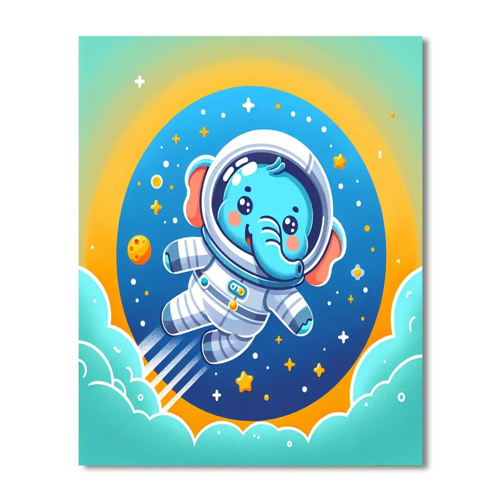 Astronaut Elephant Odyssey Paint By Numbers