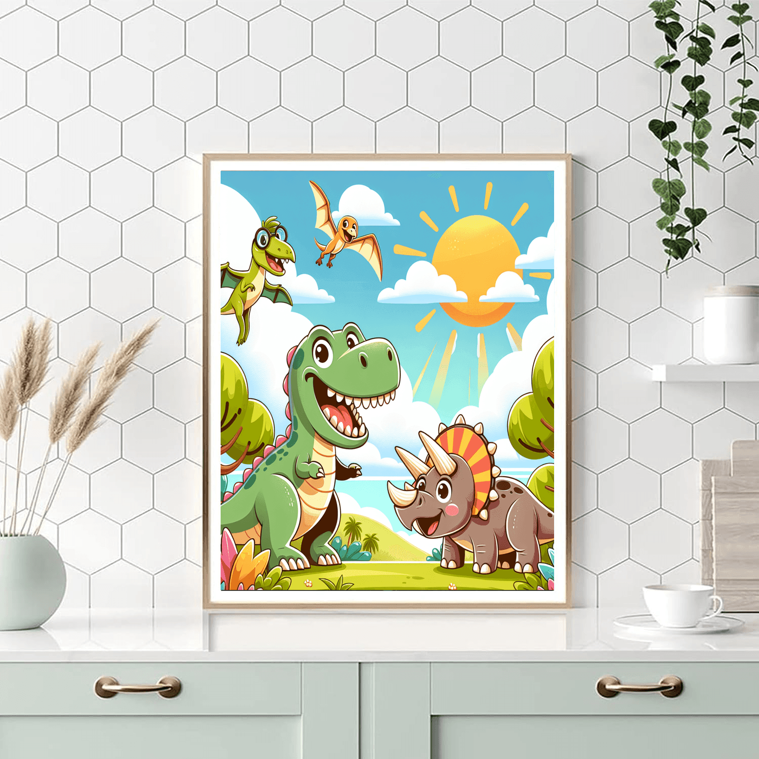 Playful Dino Adventures Painting Number Kit