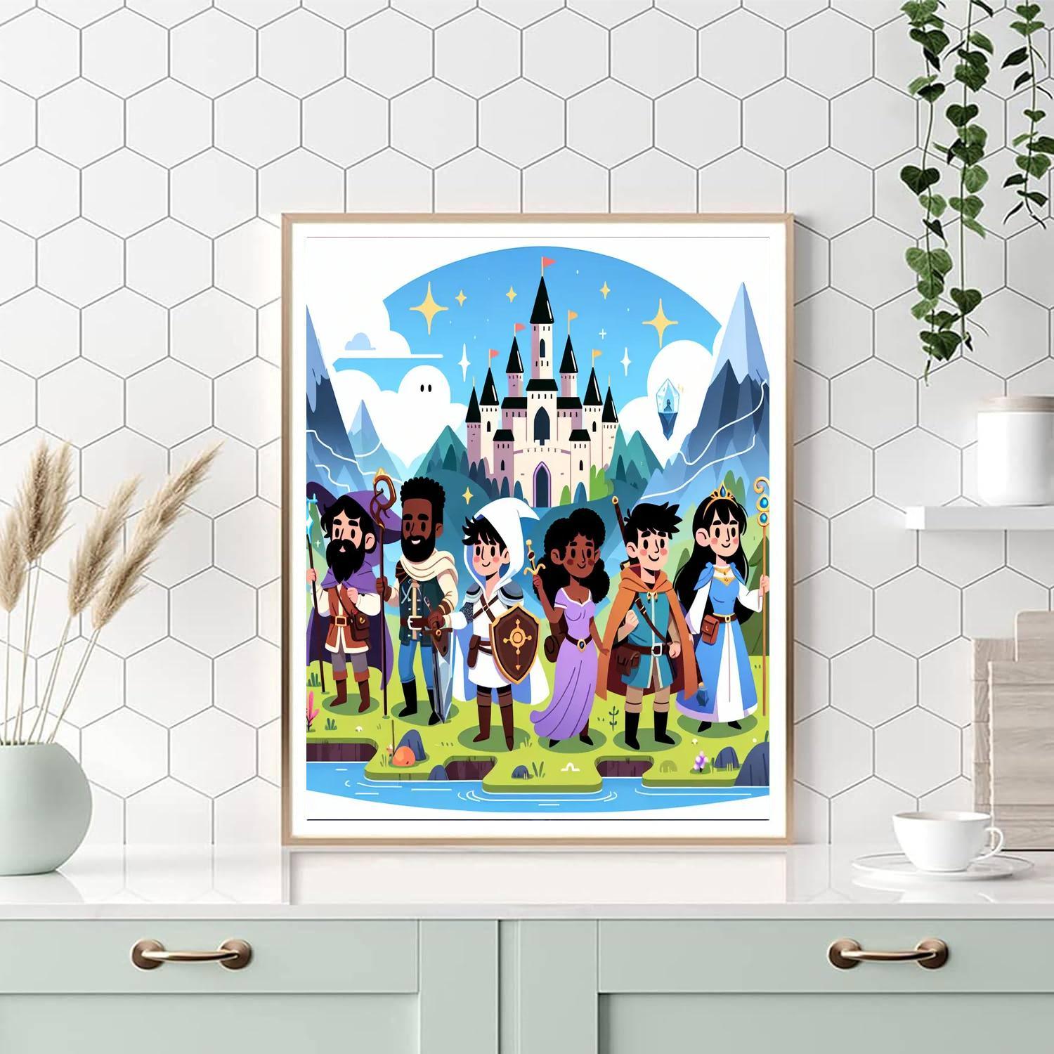 Fairytale Journey To The Castle Paint By Numbers Art