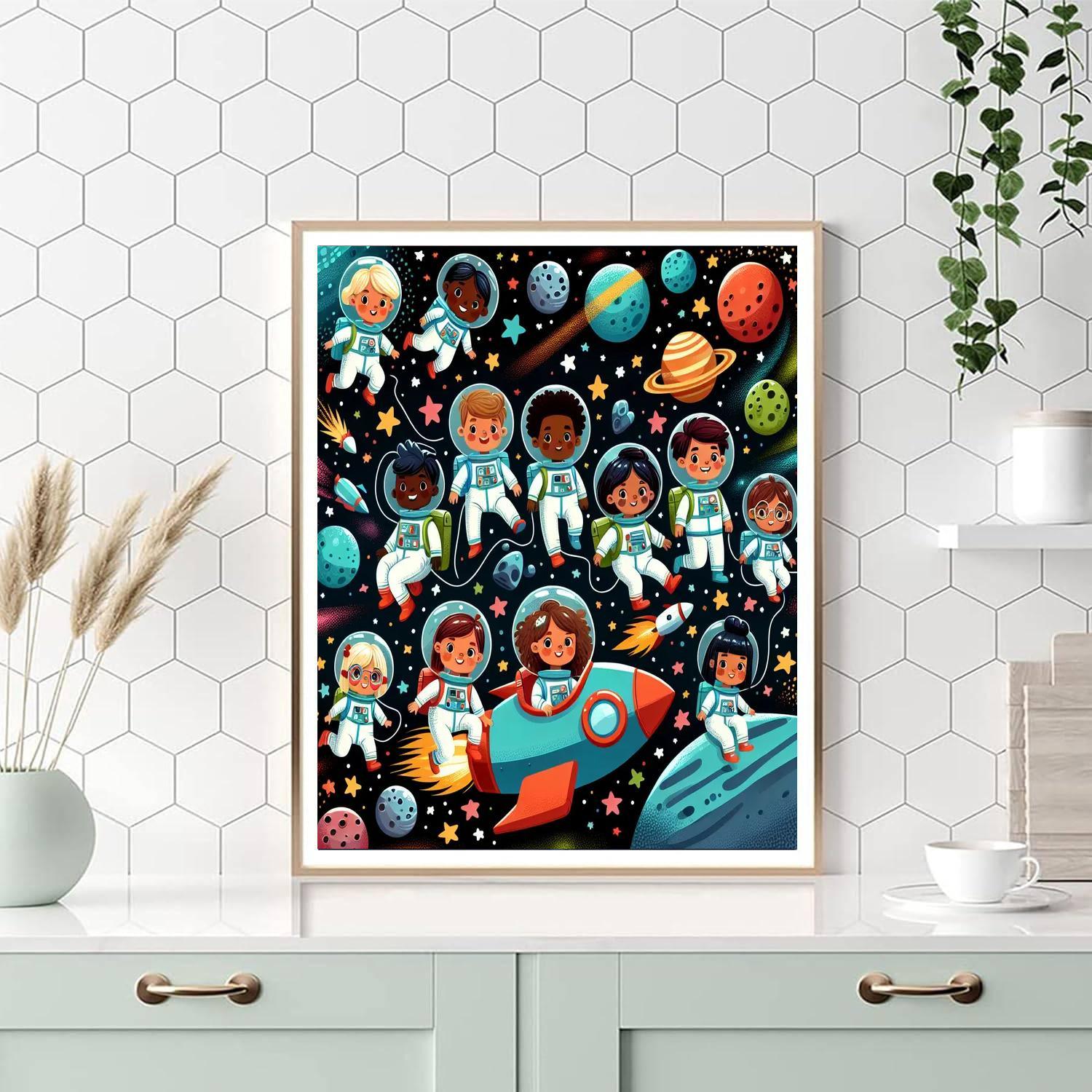 Stellar Space Adventure Number Painting