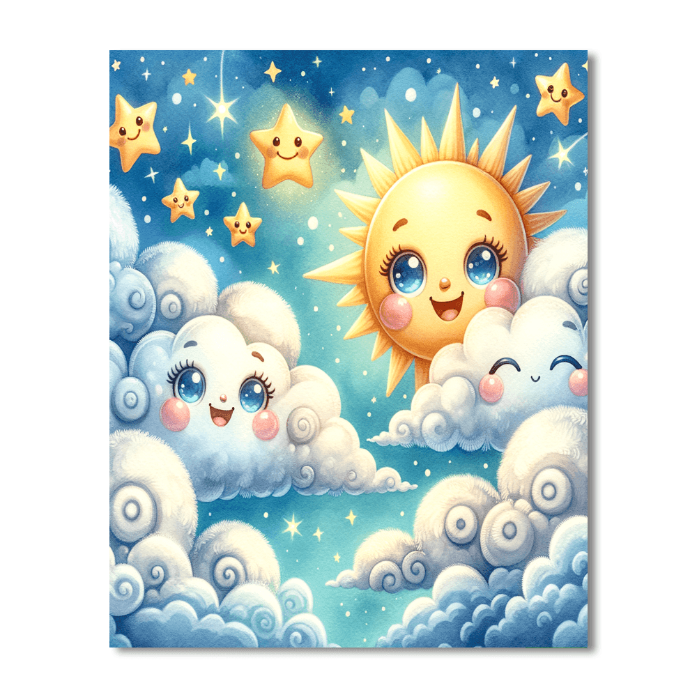 Dreamy Cloud Adventures Paint By Numbers