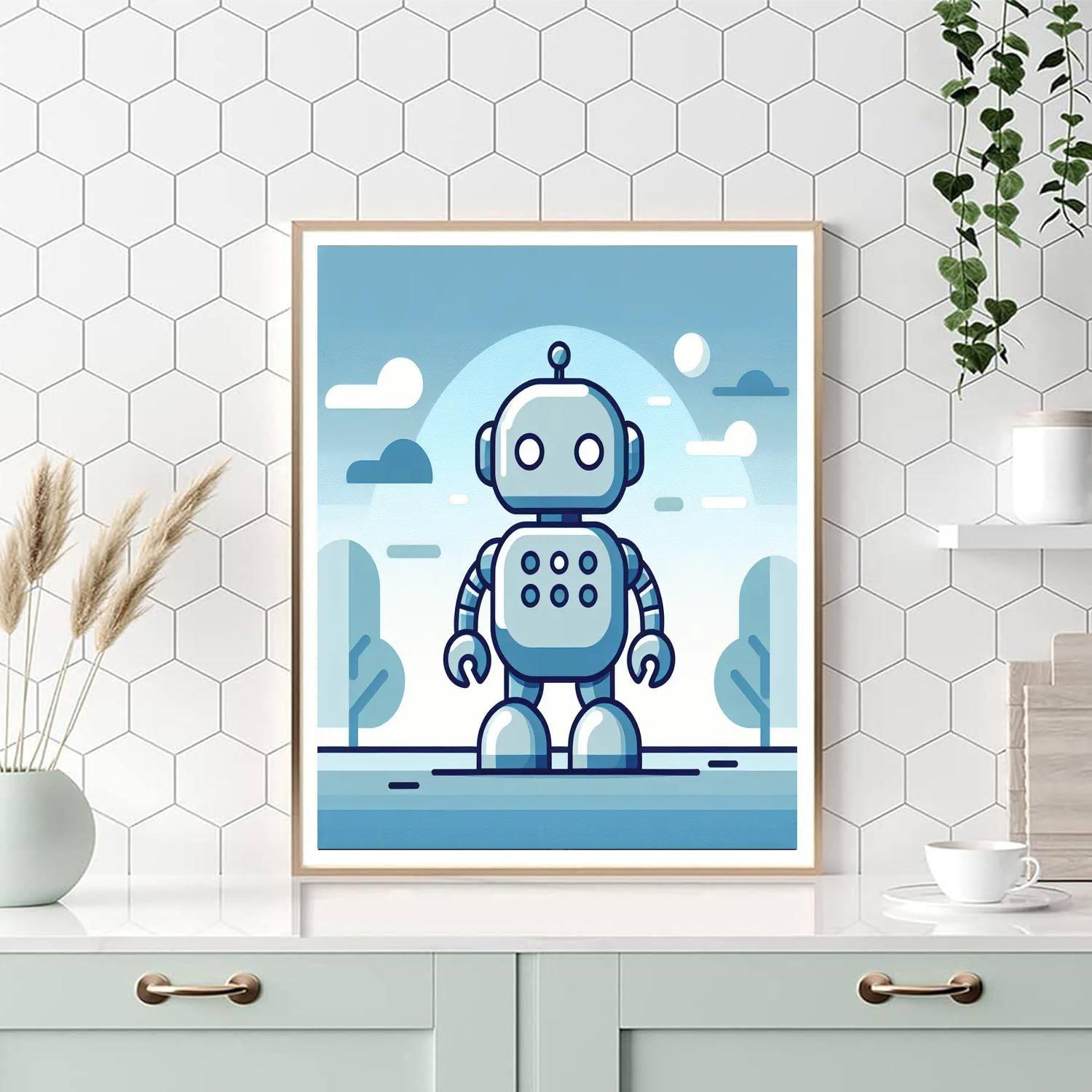 Roving Robot Riddle Number Painting