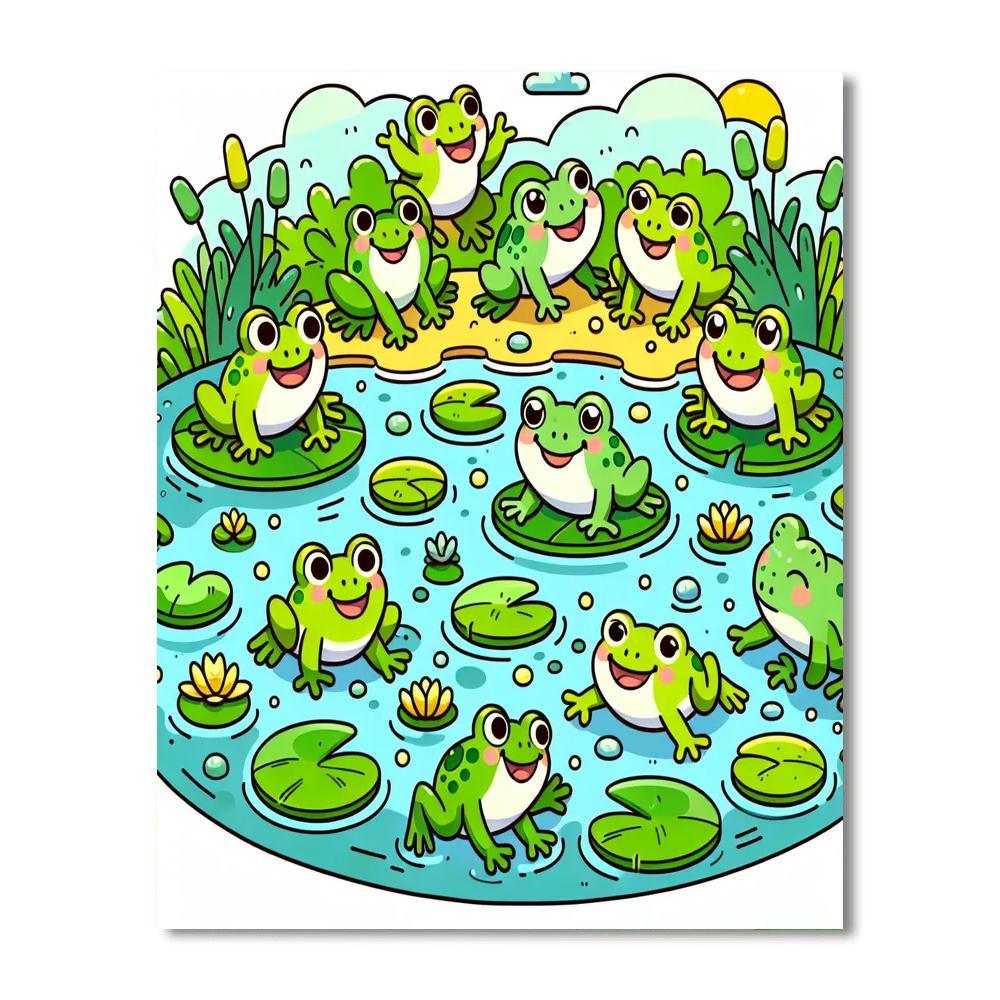 Hoppy Frog Pond Paint By Numbers Kits