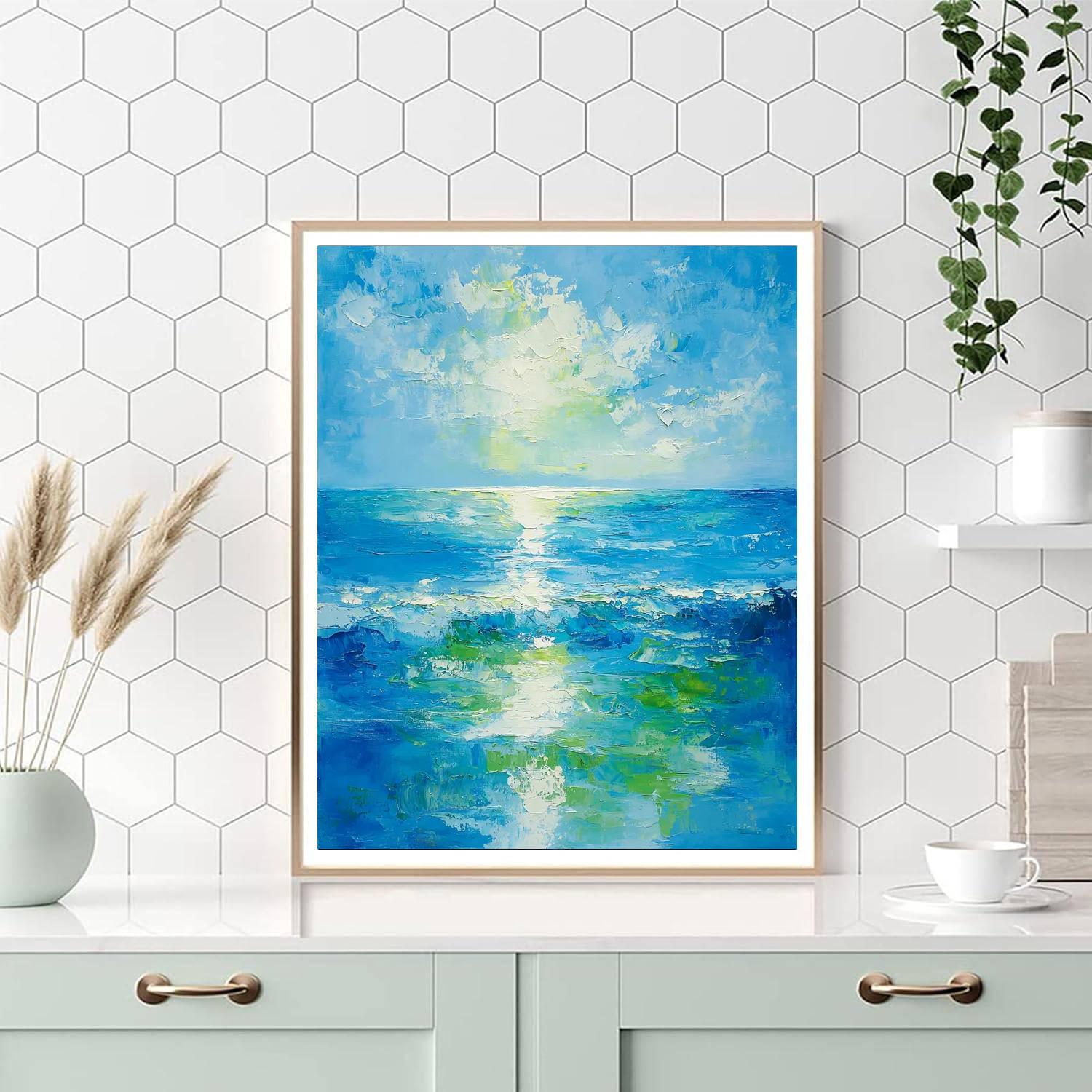 Monet Inspired Monet's Ocean  Number Painting