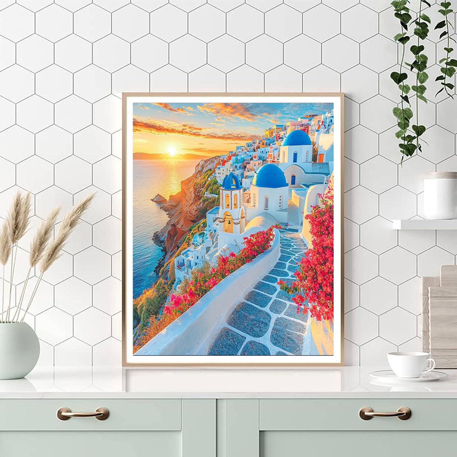 Santorini Island - Greece Numbered Painting Kits