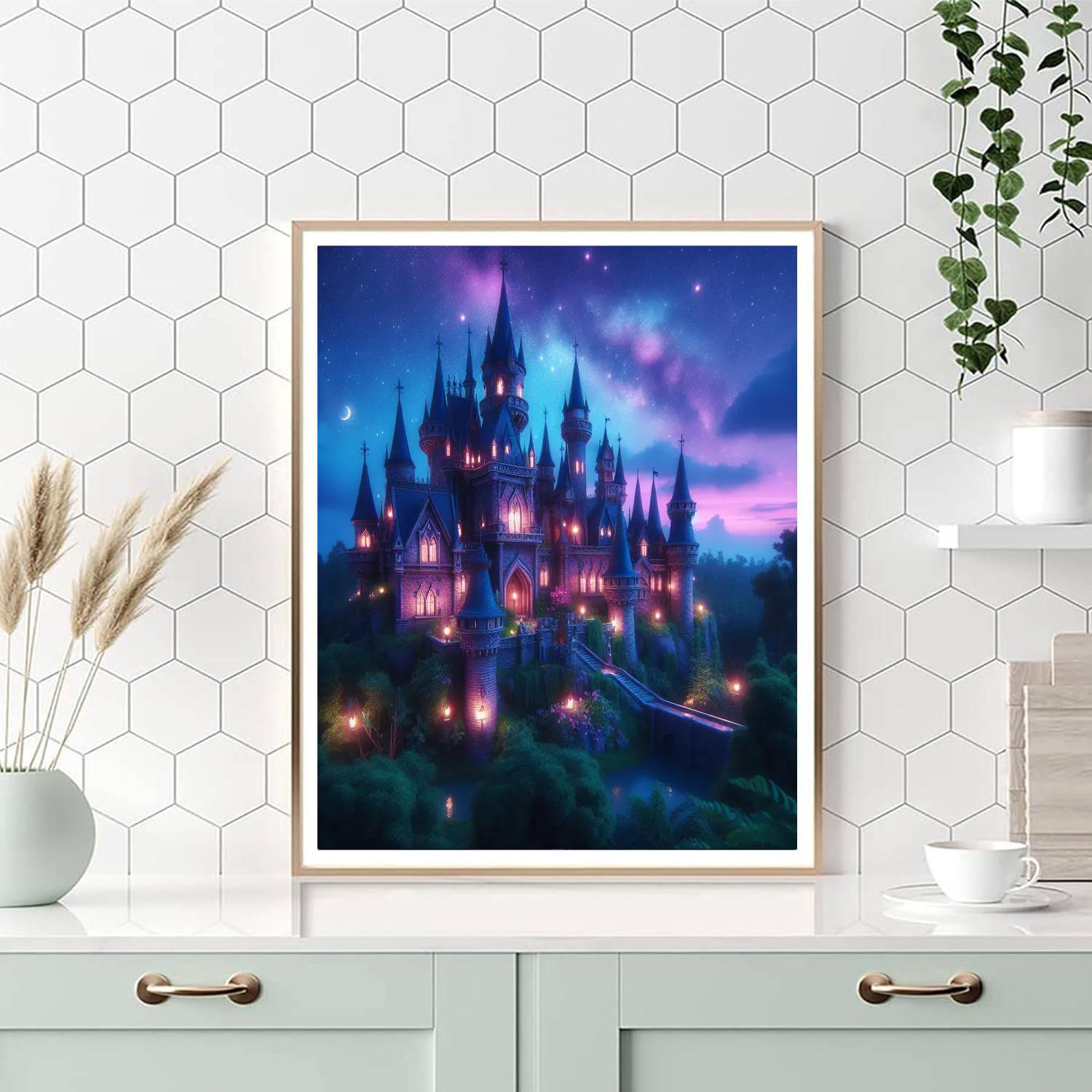 Enchanted Castle At Twilight Paint By Numbers Art