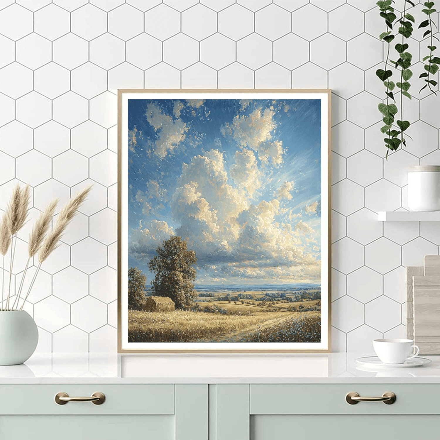 John Constable Inspired Serenity Of Clouds  Paint By Numbers Art